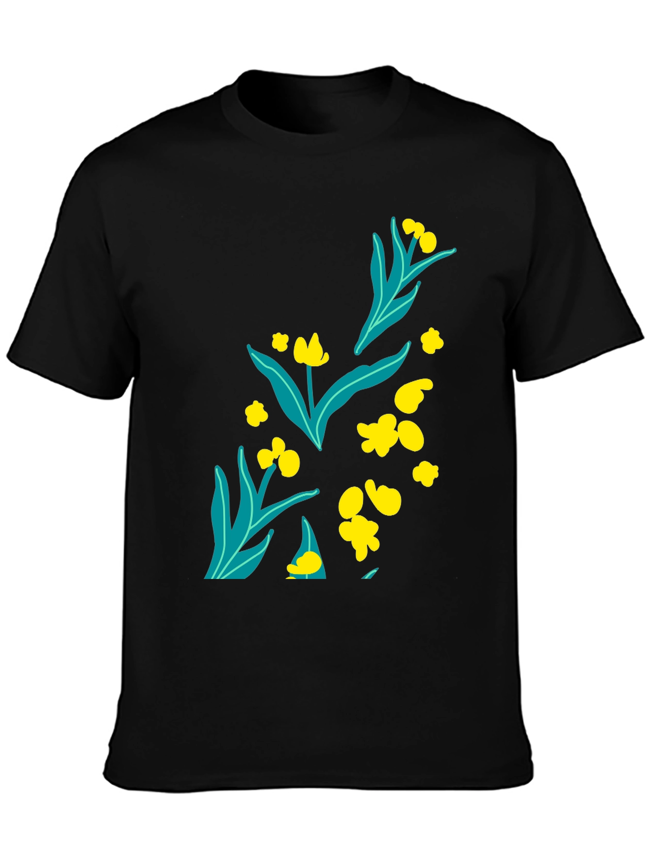 Black Floral Graphic Tee