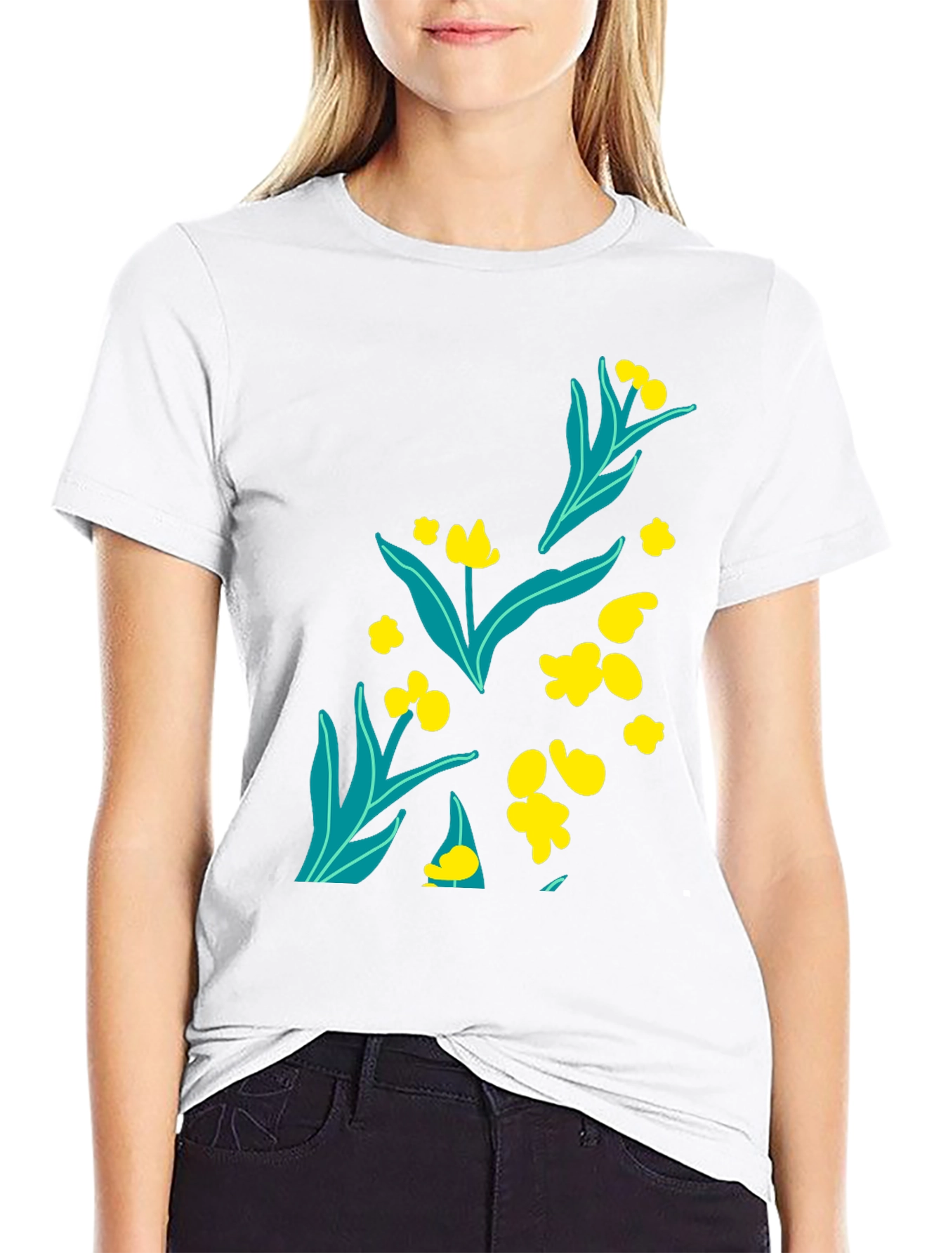 Black Floral Graphic Tee