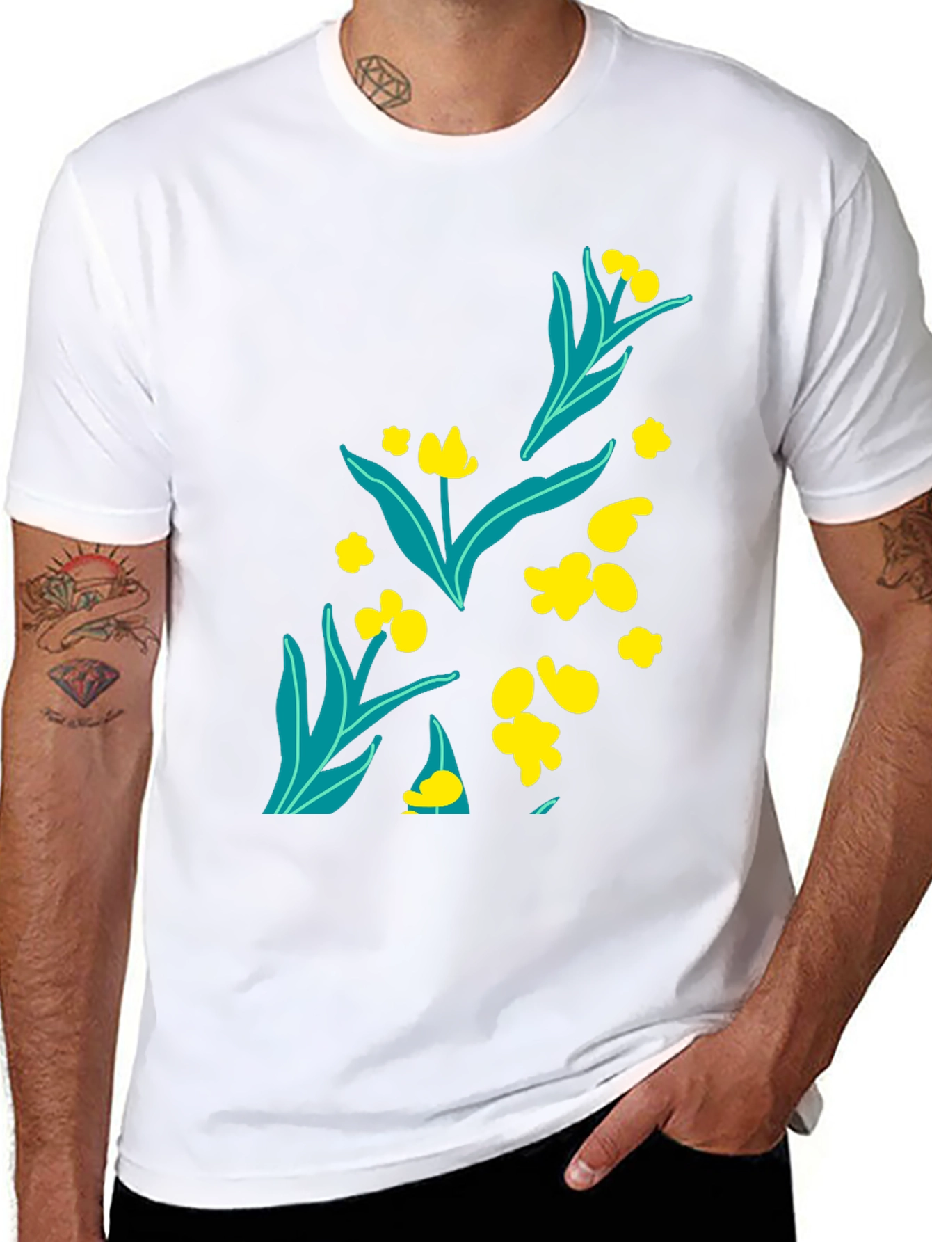 Black Floral Graphic Tee