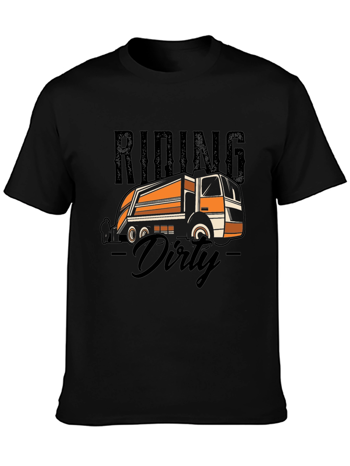 Riding Dirty Truck Graphic T-Shirt - Black