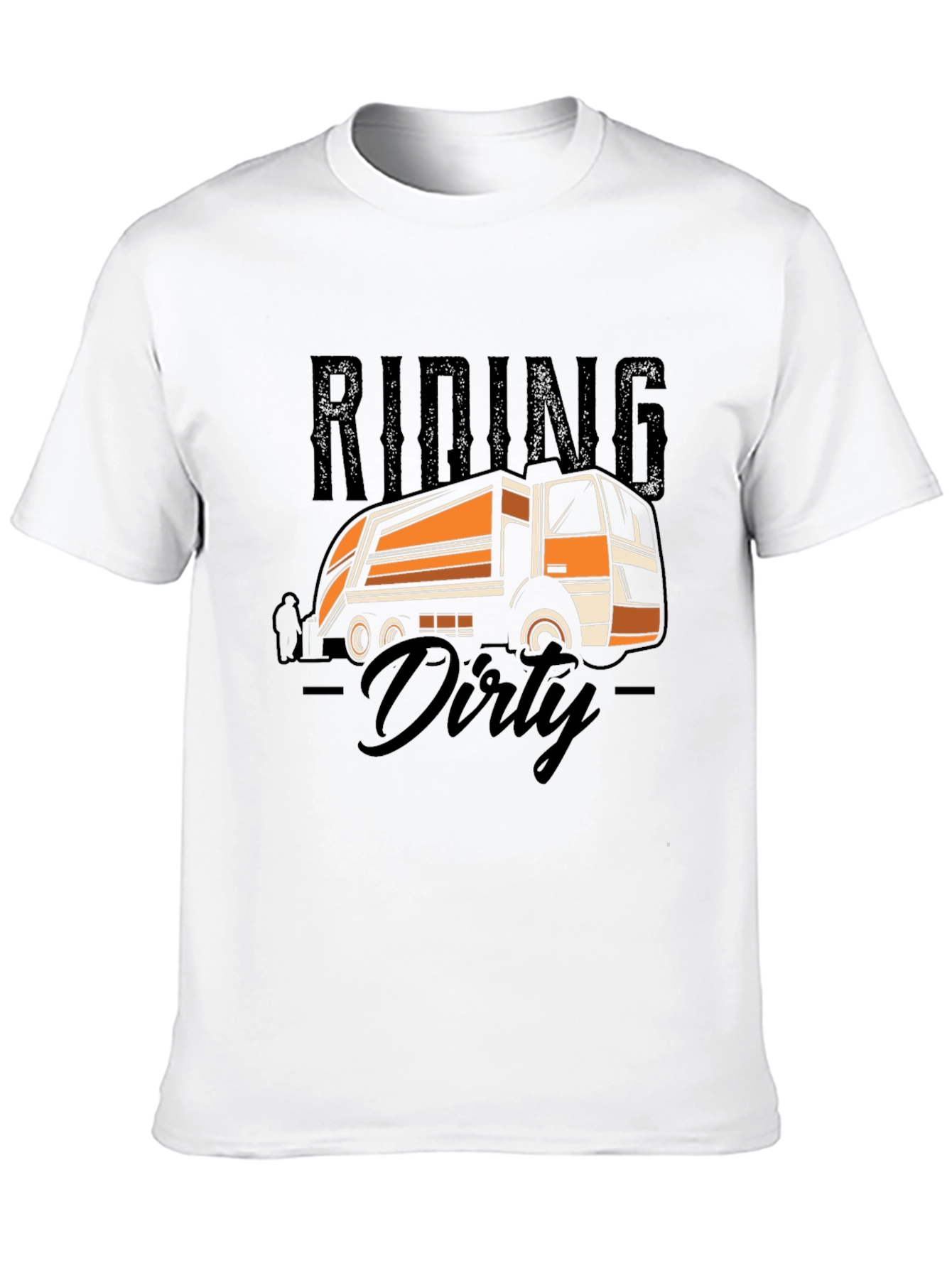 Riding Dirty Truck Graphic T-Shirt - Black