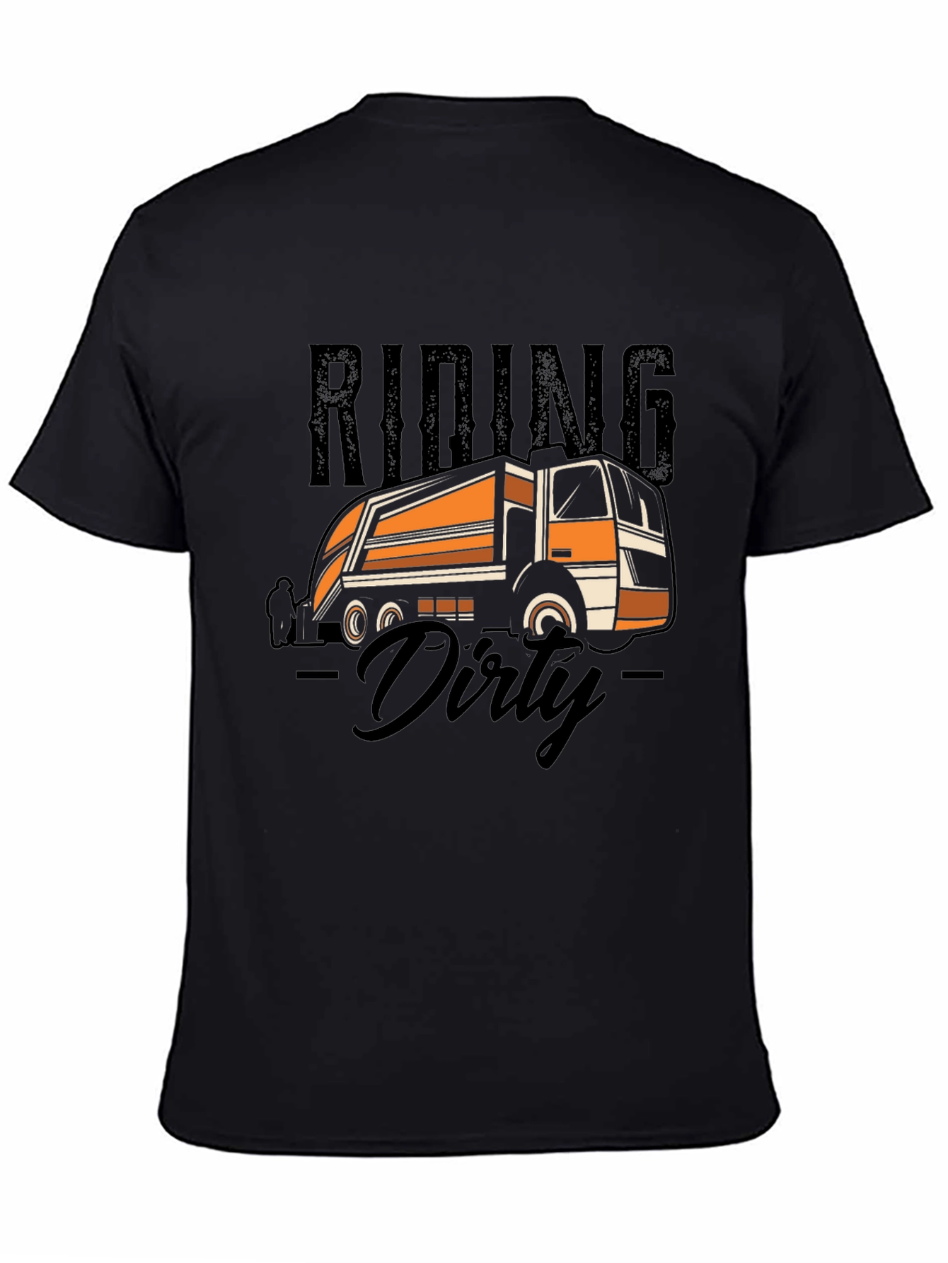 Riding Dirty Truck Graphic T-Shirt - Black