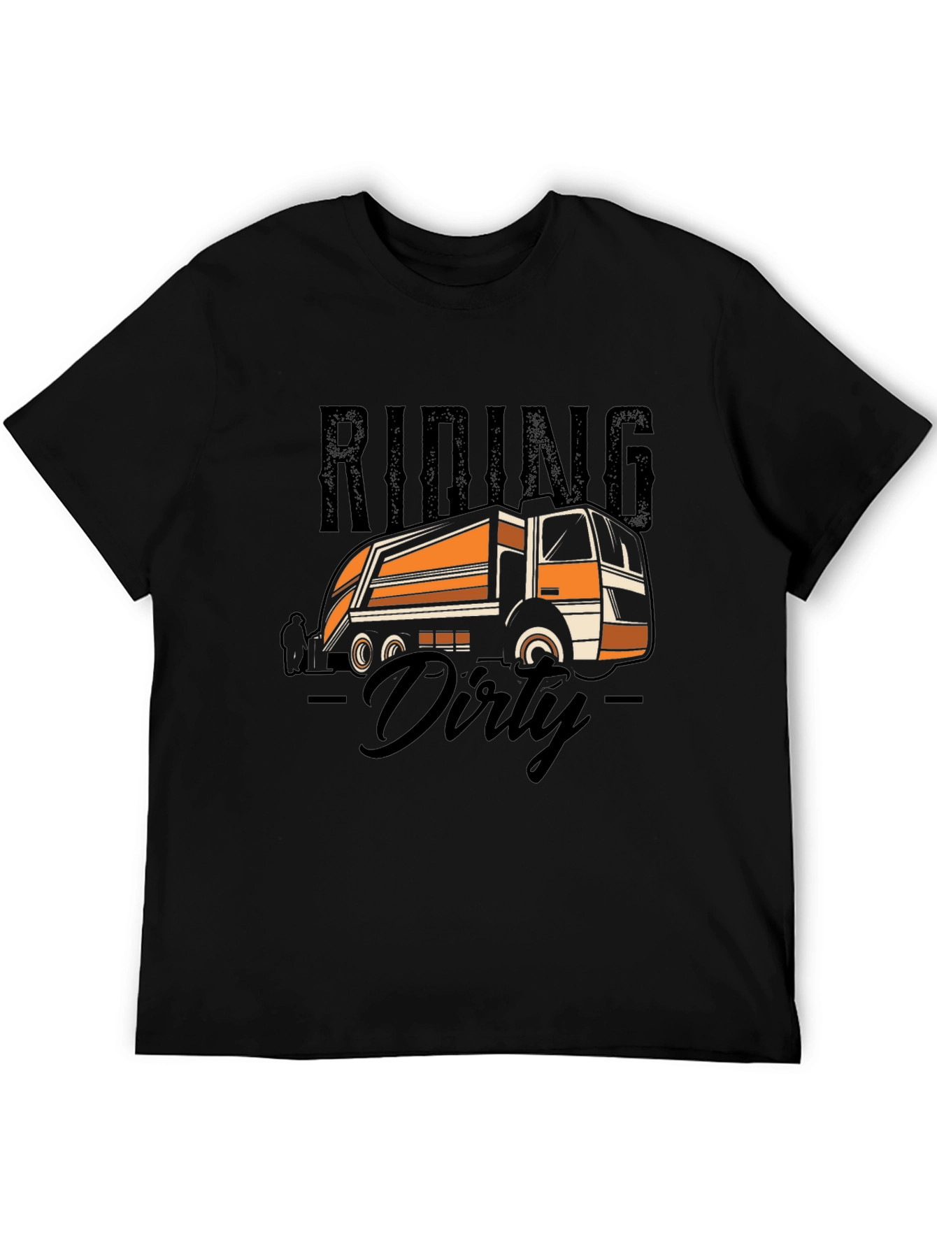 Riding Dirty Truck Graphic T-Shirt - Black