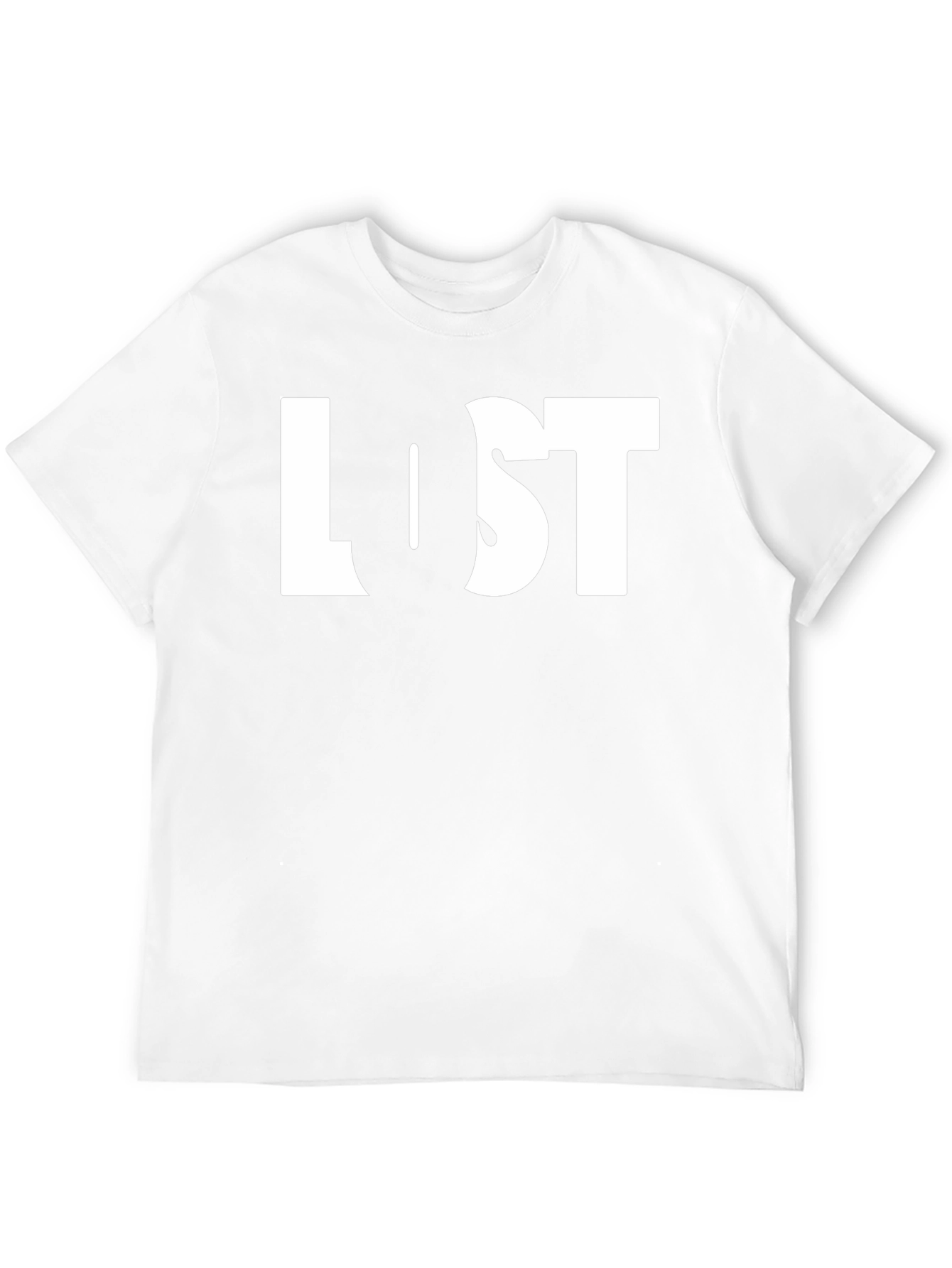 Lost Graphic Print Black Crew Neck T-Shirt
