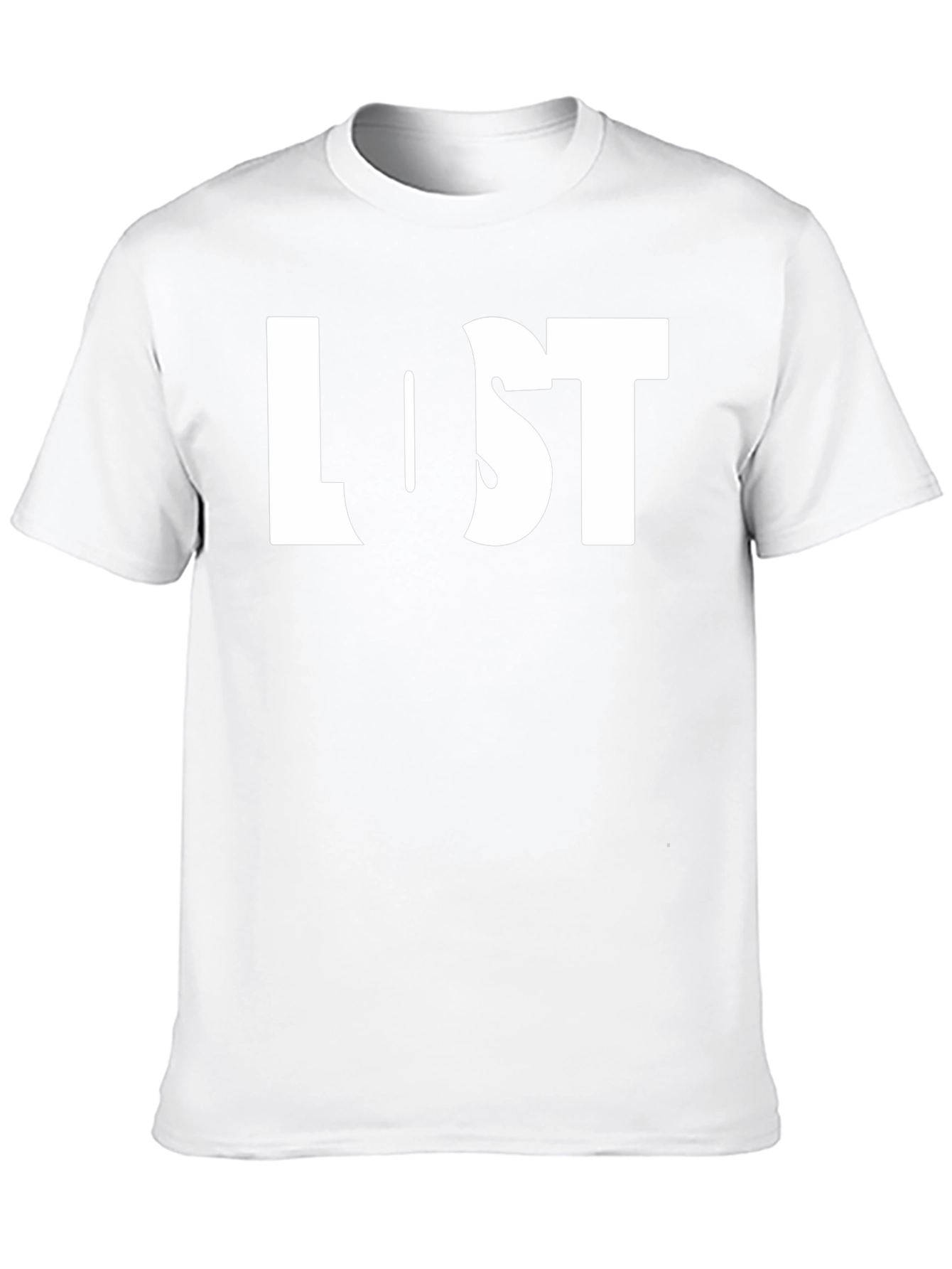 Lost Graphic Print Black Crew Neck T-Shirt