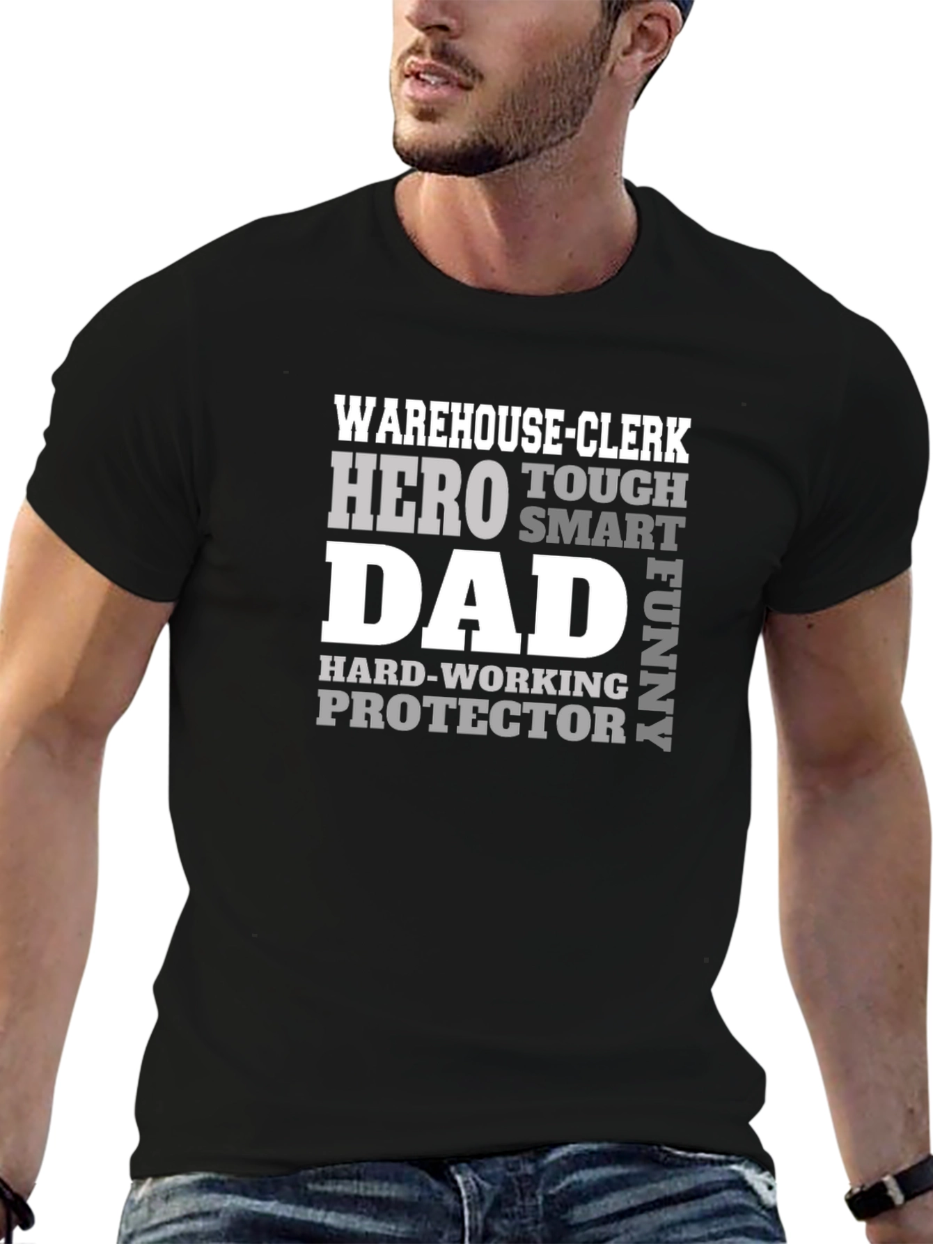 Warehouse Clerk Dad T-Shirt - Hero Protector Funny