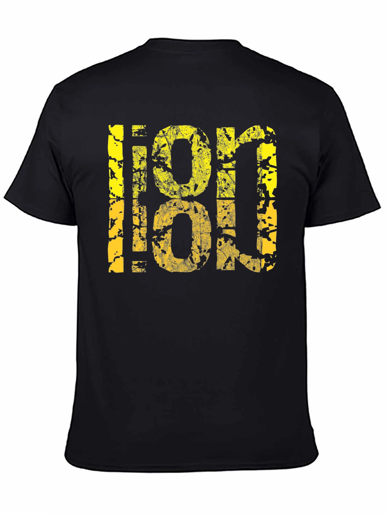 Distressed LOL Graphic Tee - Black Casual T-Shirt