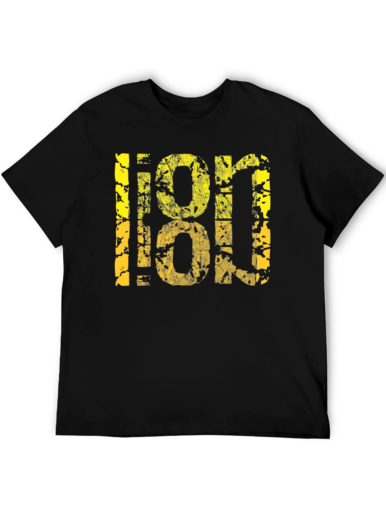Distressed LOL Graphic Tee - Black Casual T-Shirt