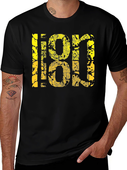 Distressed LOL Graphic Tee - Black Casual T-Shirt