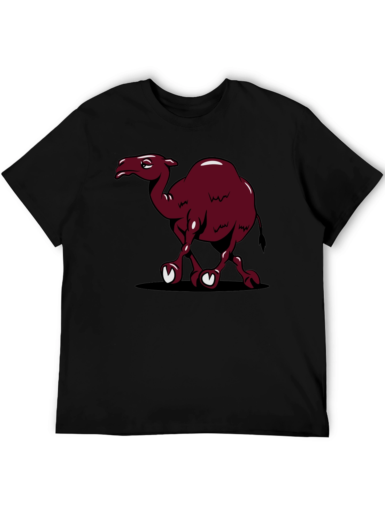 Camel Cartoon Black T-Shirt