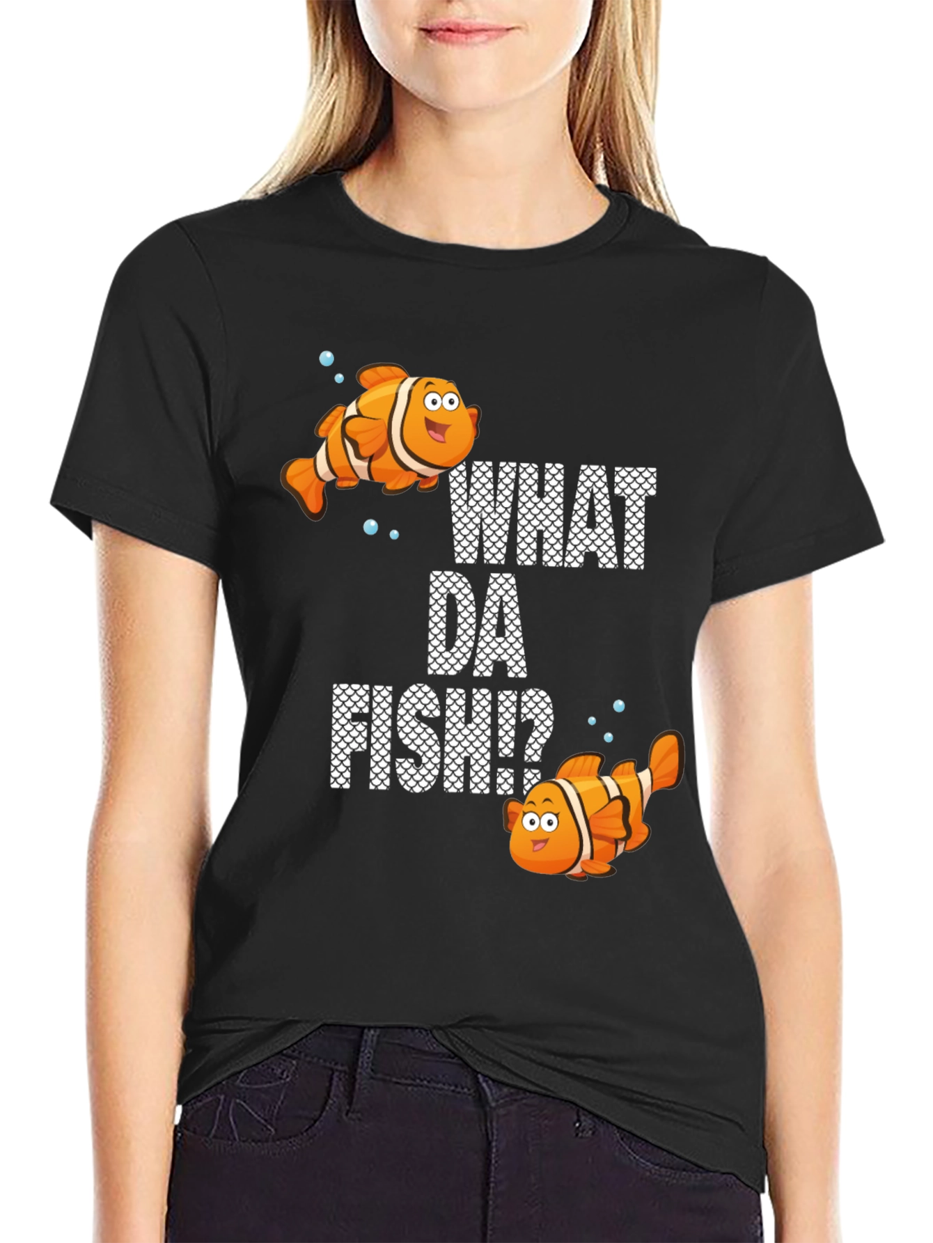What Da Fish? Graphic T-Shirt Clownfish Design