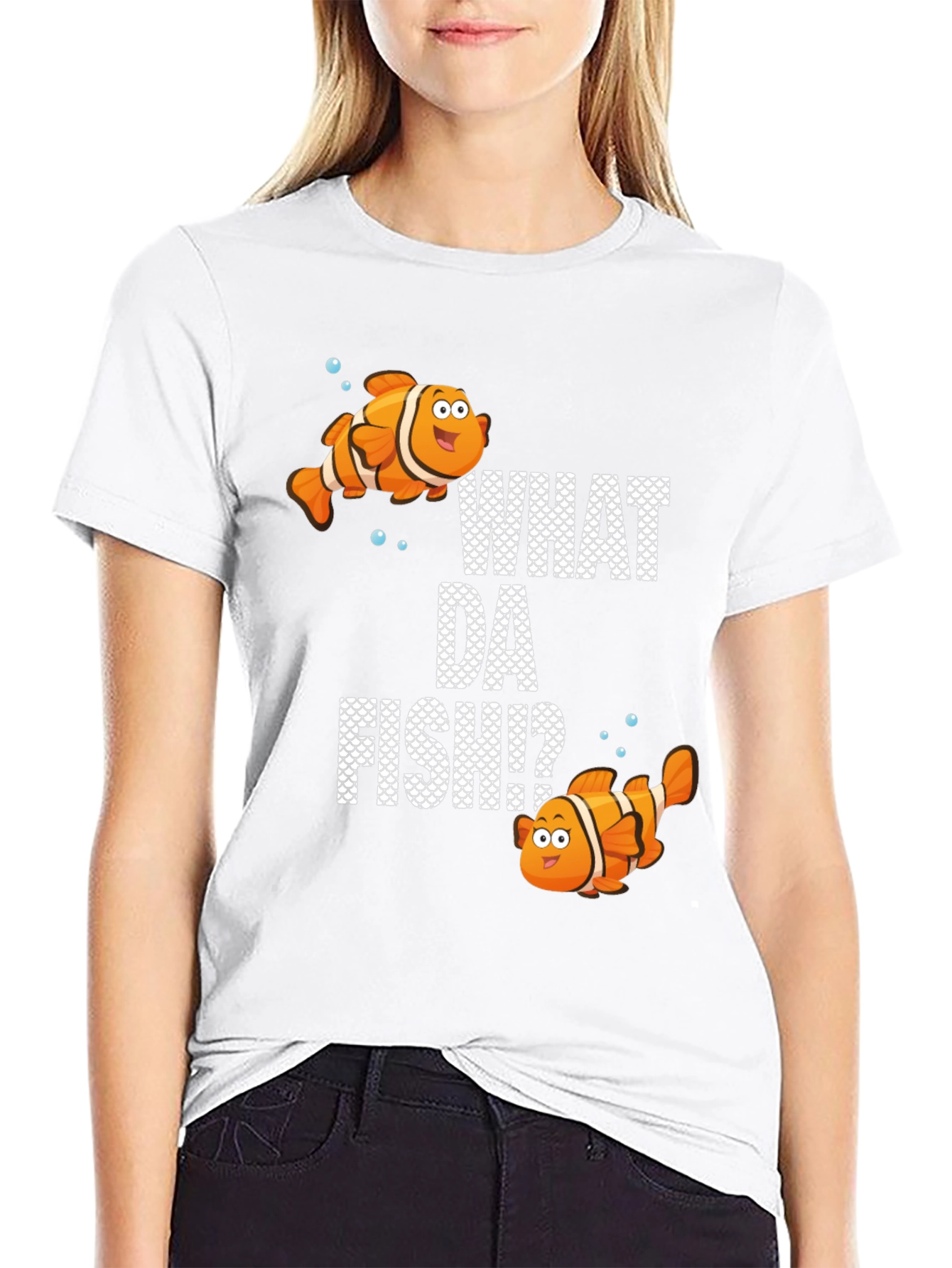 What Da Fish? Graphic T-Shirt Clownfish Design