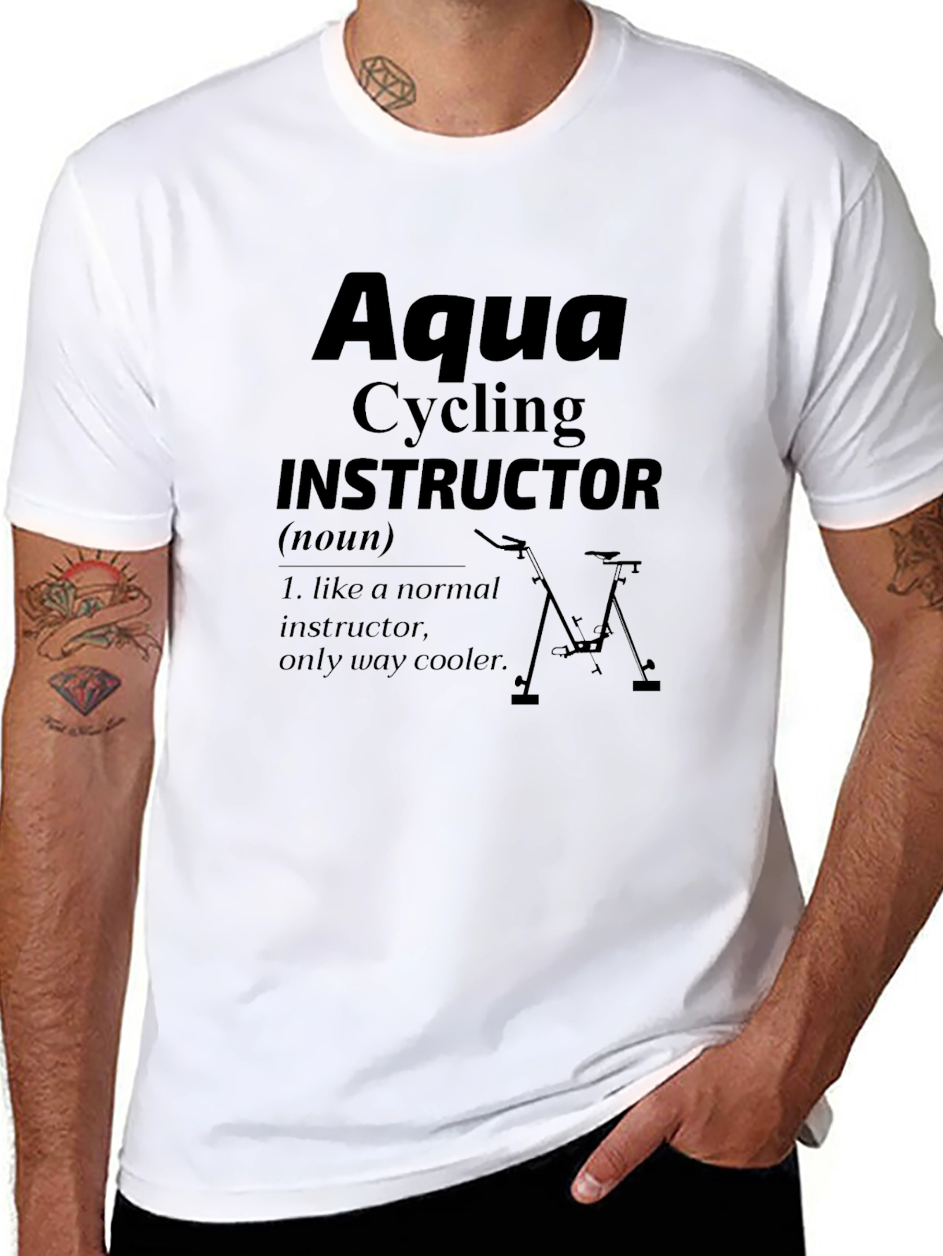 Aqua Cycling Instructor Graphic T-Shirt