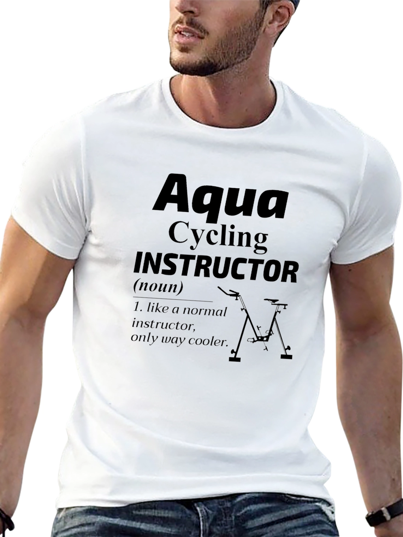 Aqua Cycling Instructor Graphic T-Shirt