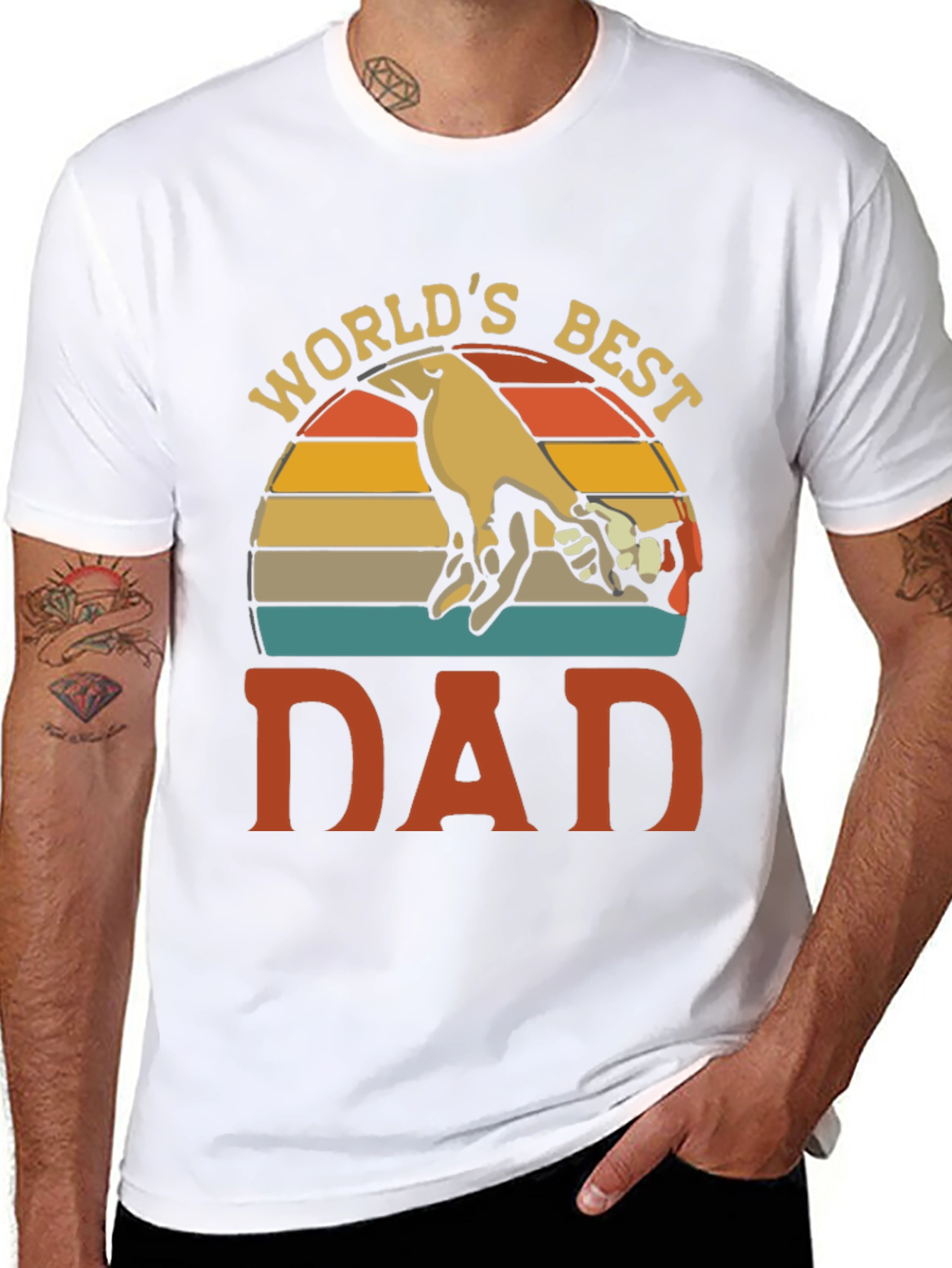Worlds Best Dad Graphic T-Shirt Fathers Day Gift