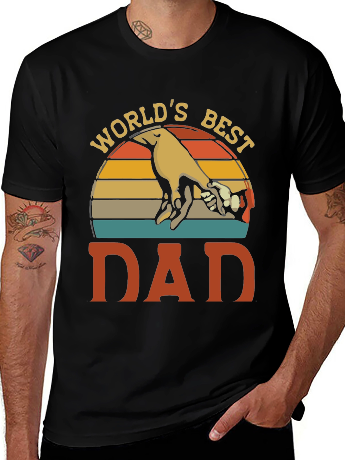 Worlds Best Dad Graphic T-Shirt Fathers Day Gift
