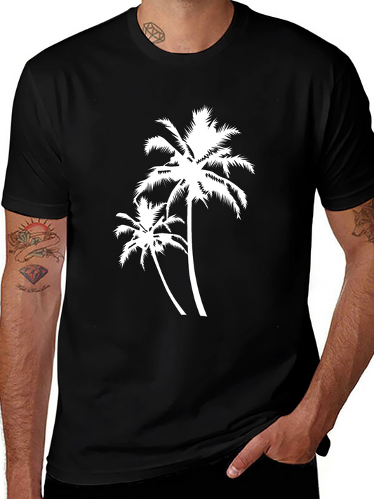 Palm Tree Graphic T-Shirt - Black