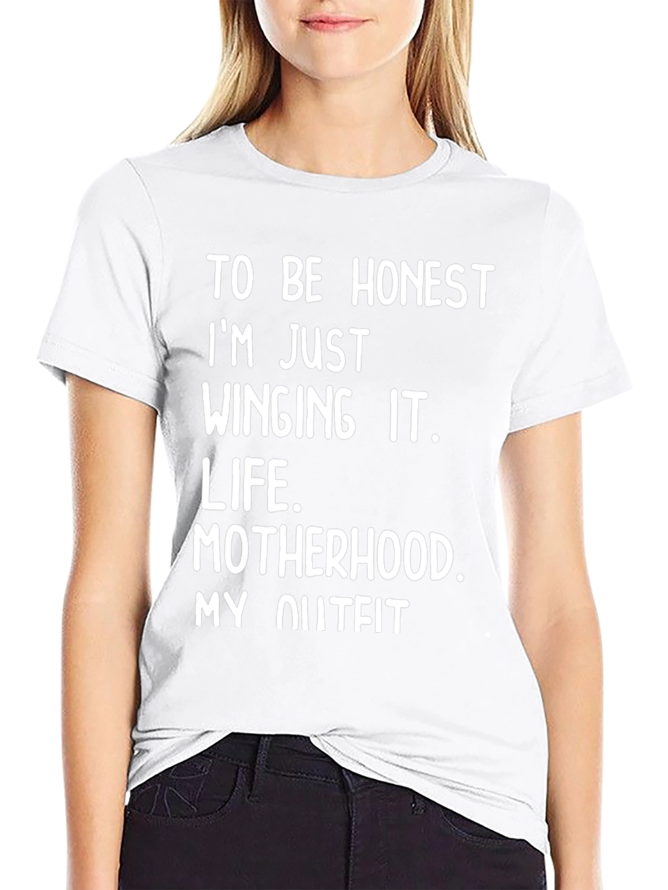 Funny Winging It Motherhood Tee