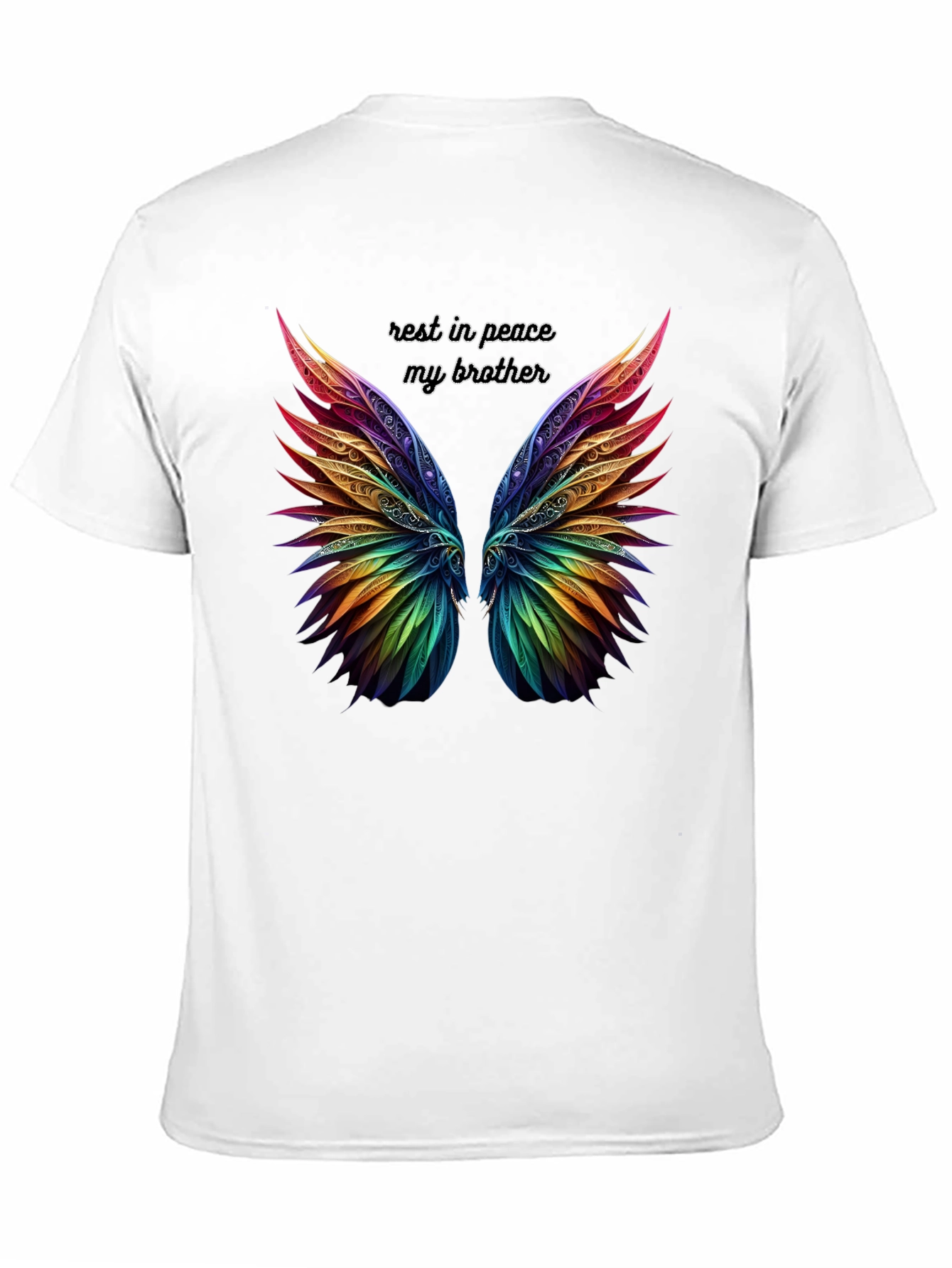 RIP My Brother T-Shirt - Angel Wings Memorial