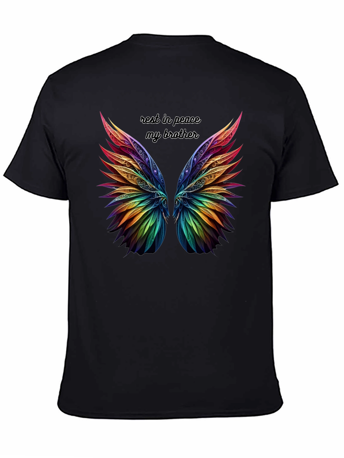 RIP My Brother T-Shirt - Angel Wings Memorial