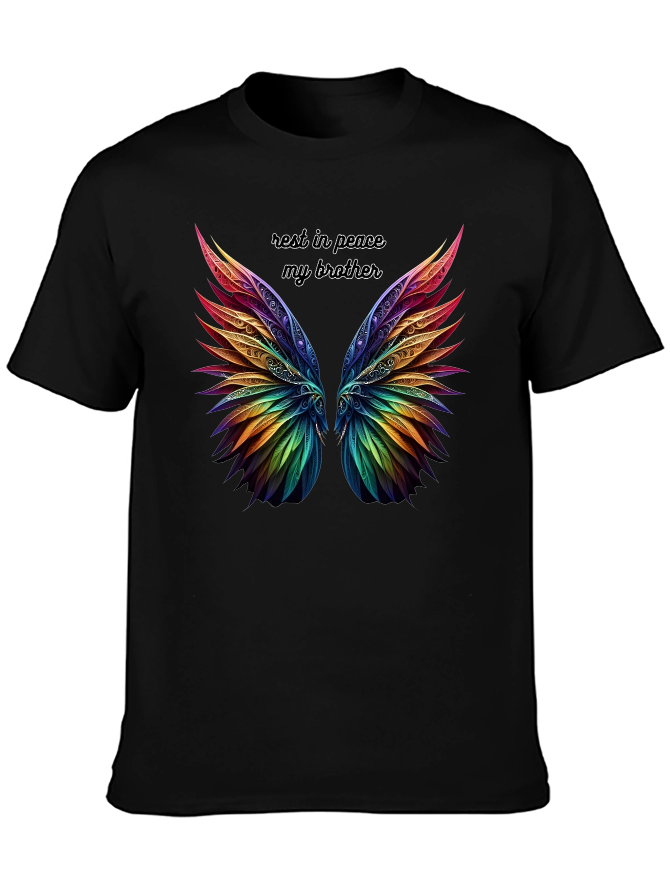 RIP My Brother T-Shirt - Angel Wings Memorial