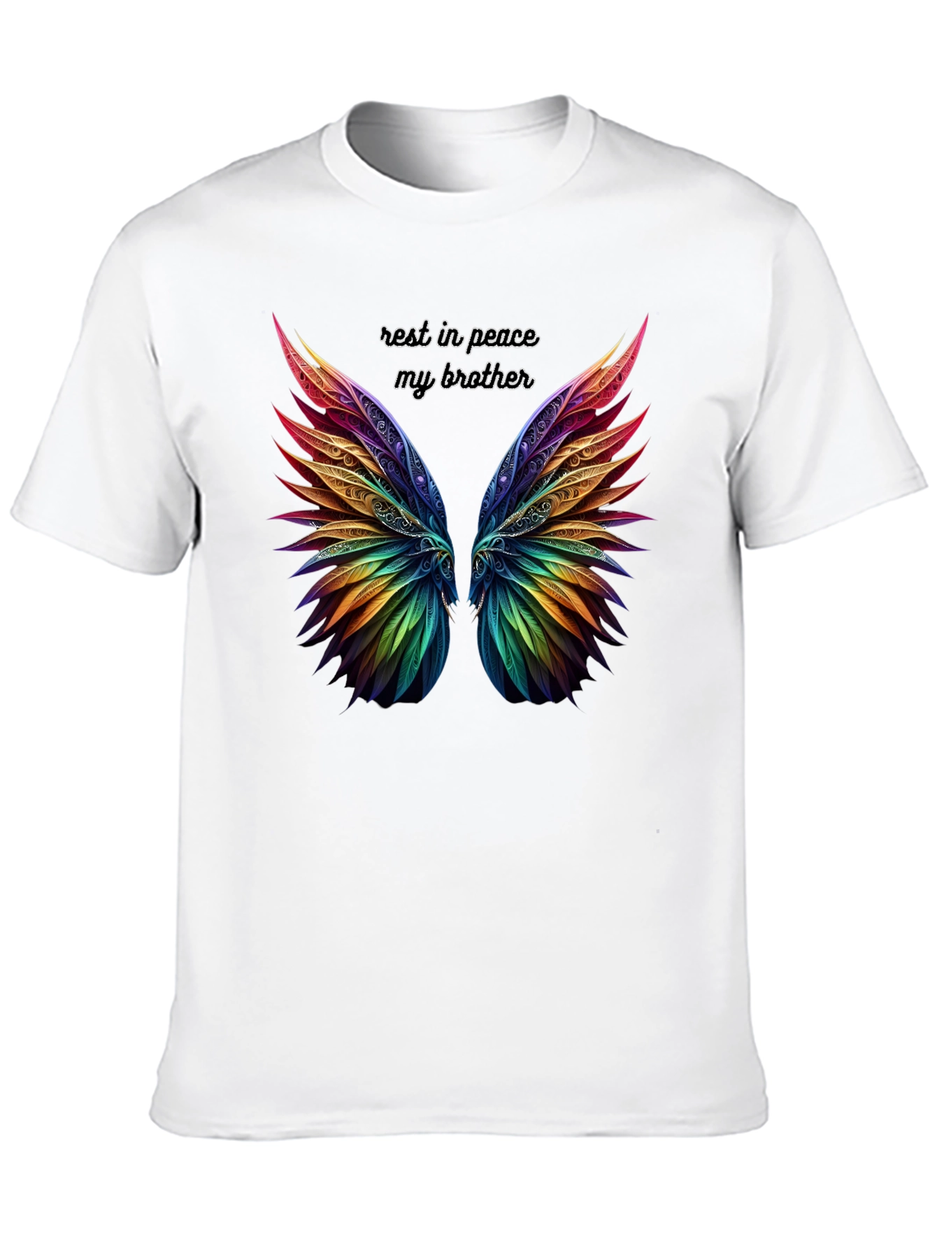 RIP My Brother T-Shirt - Angel Wings Memorial
