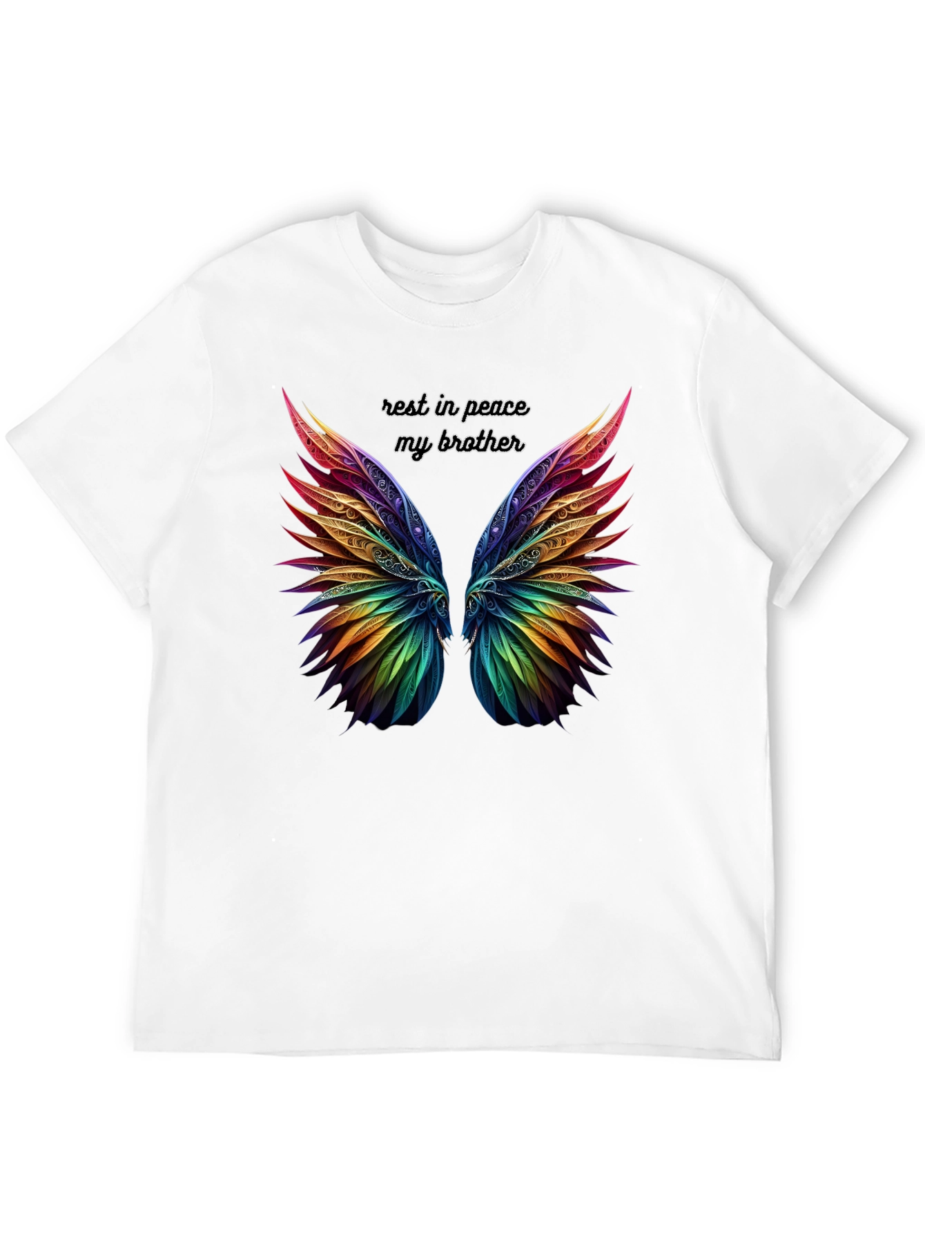 RIP My Brother T-Shirt - Angel Wings Memorial