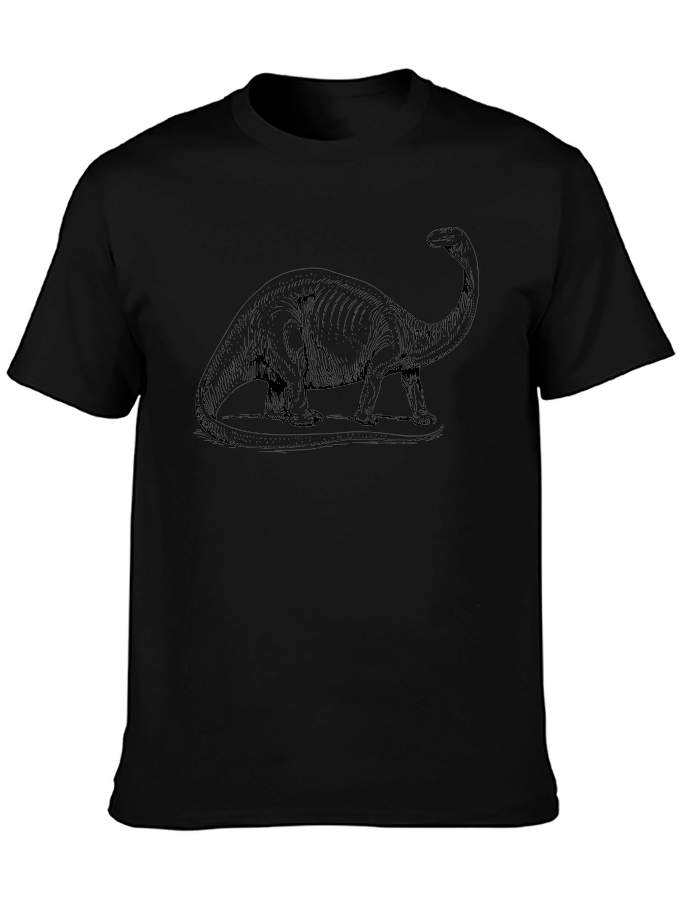 Dinosaur Graphic Print Black T-Shirt