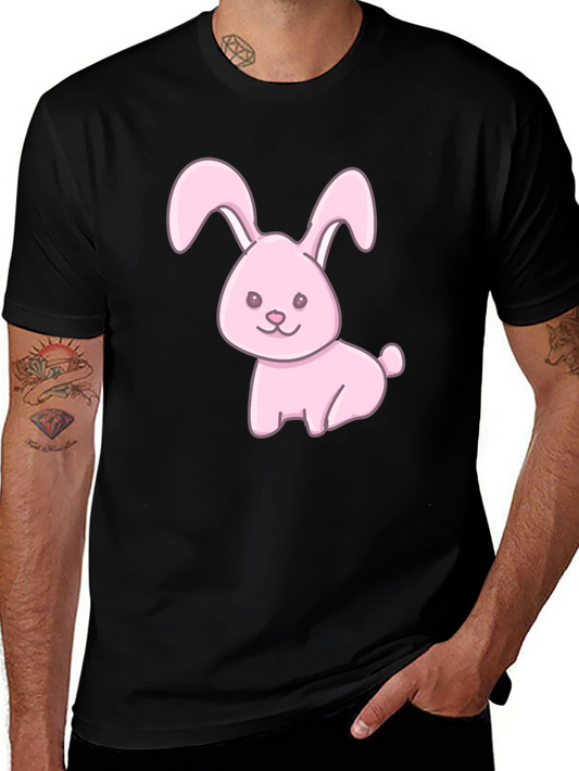 Cute Pink Bunny Graphic T-Shirt