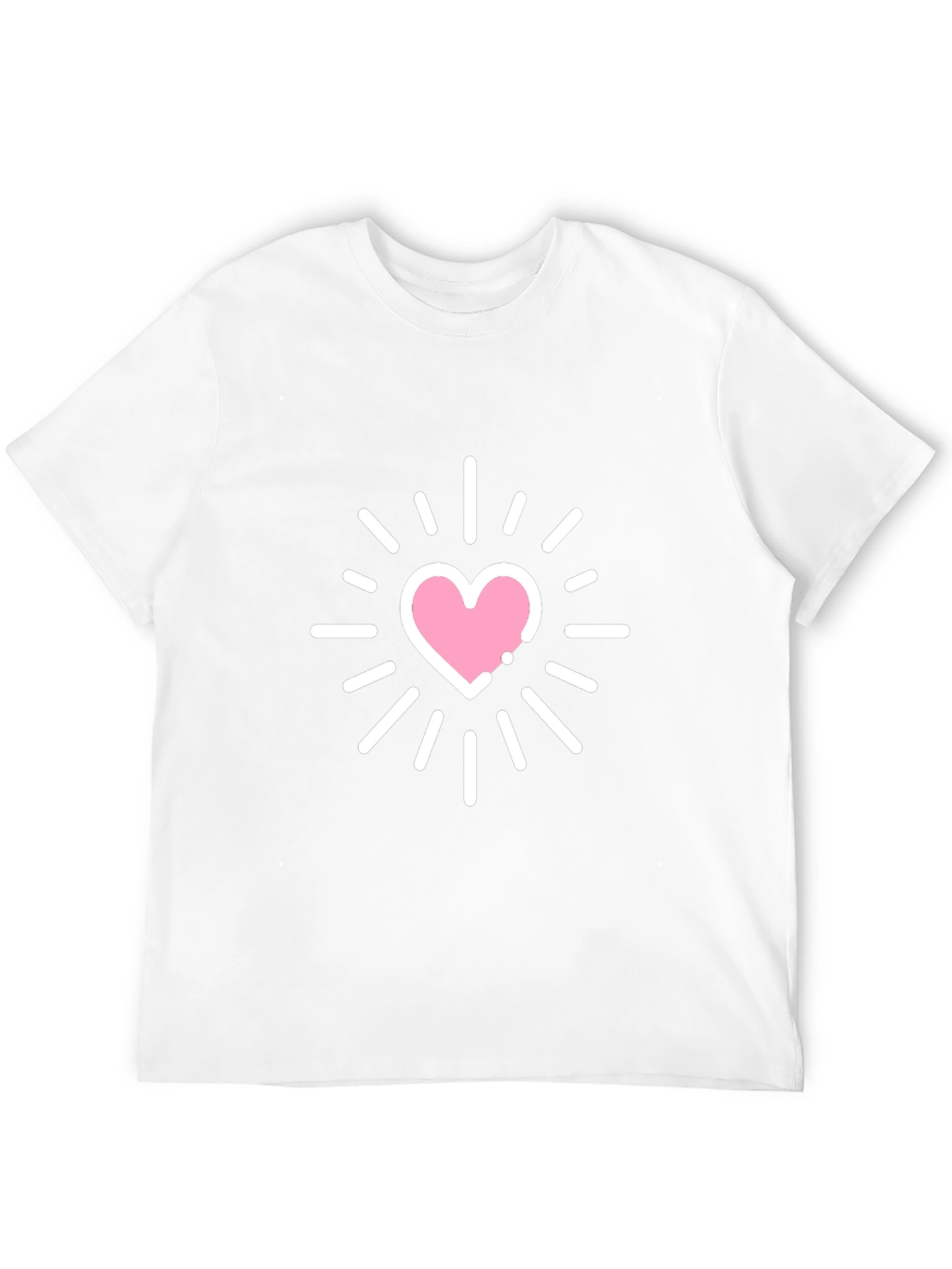 Heart Burst Graphic Tee - Stylish Black T-Shirt