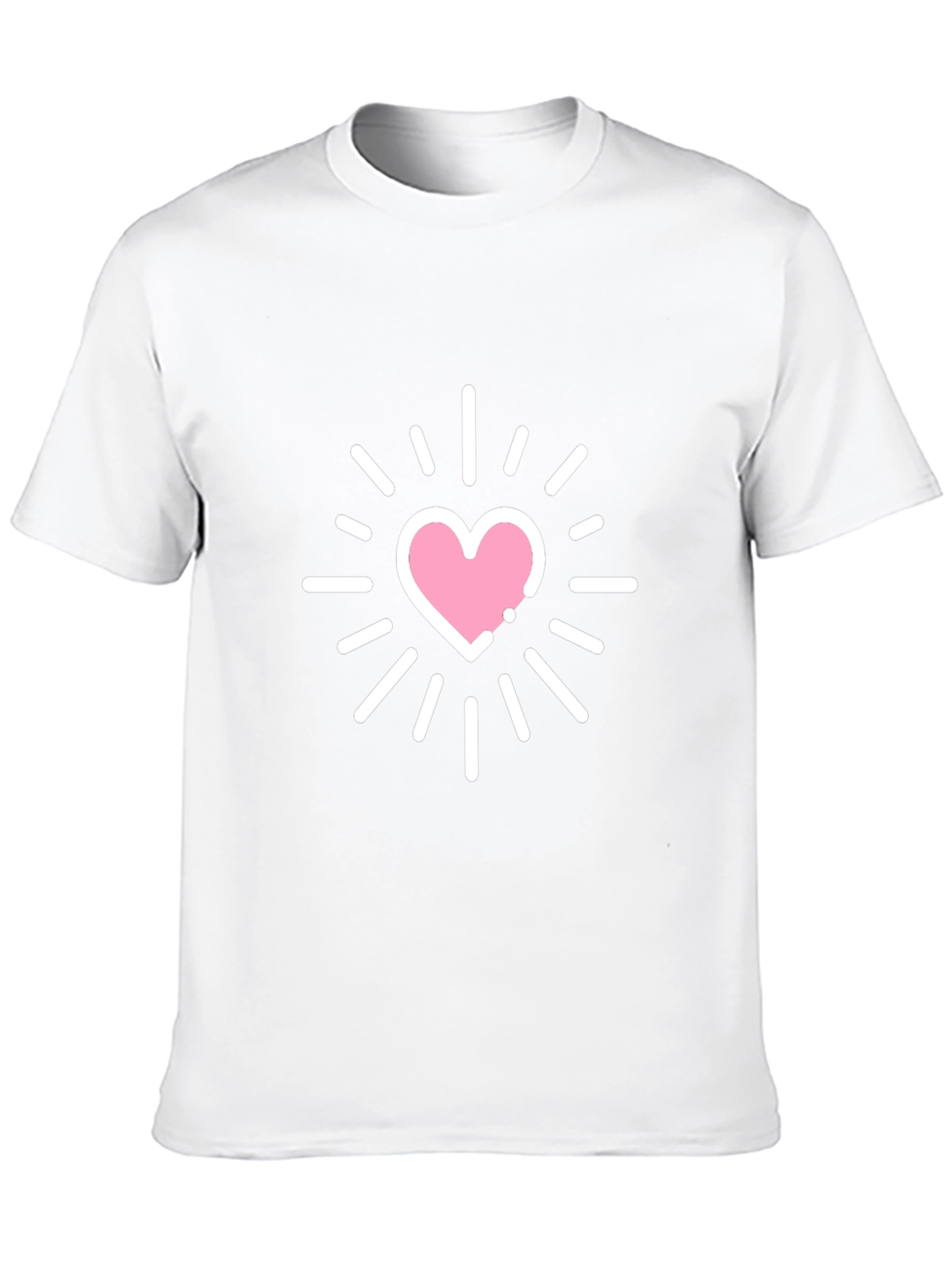 Heart Burst Graphic Tee - Stylish Black T-Shirt