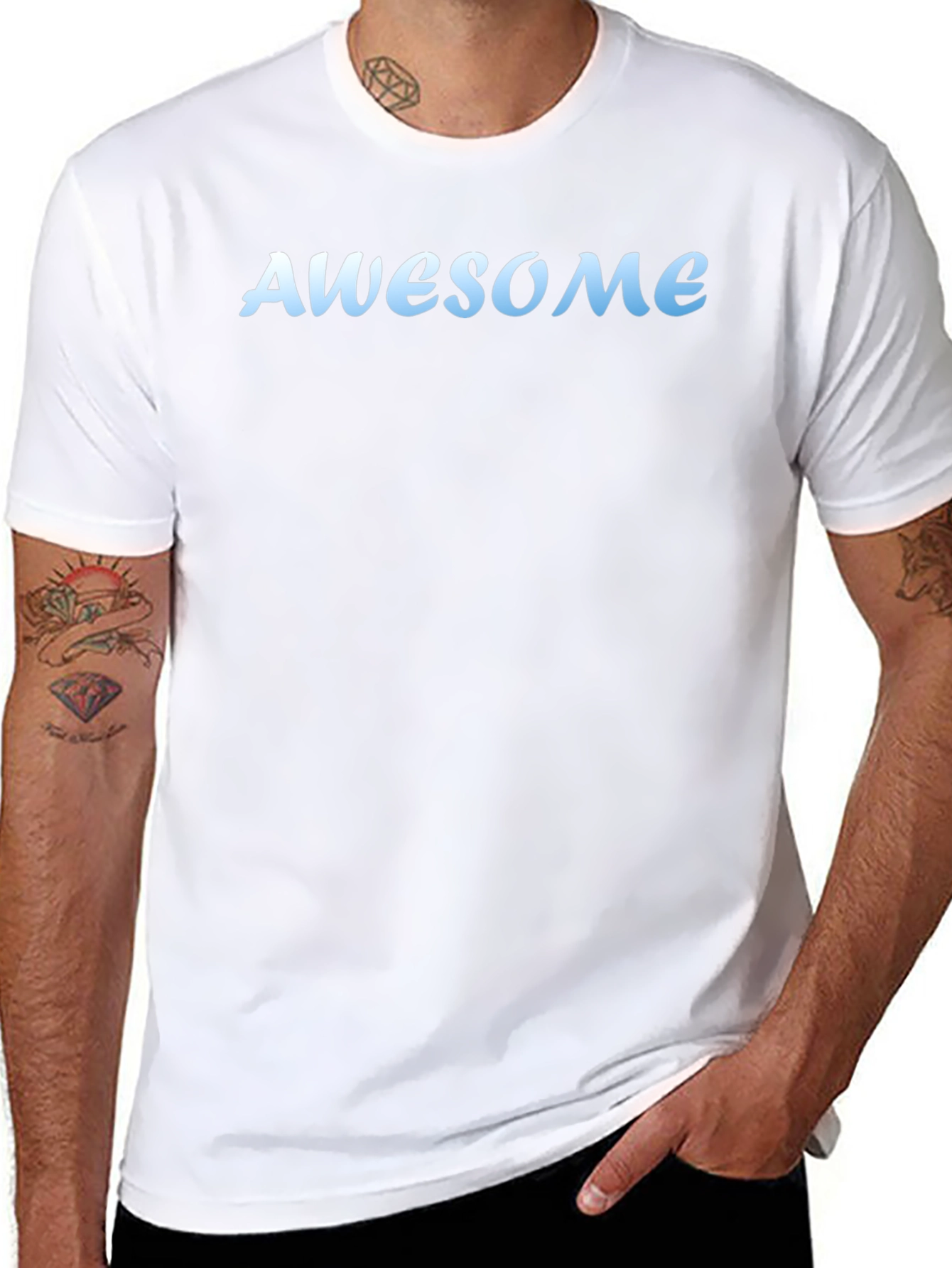 Awesome Graphic Tee - Trendy Black T-Shirt