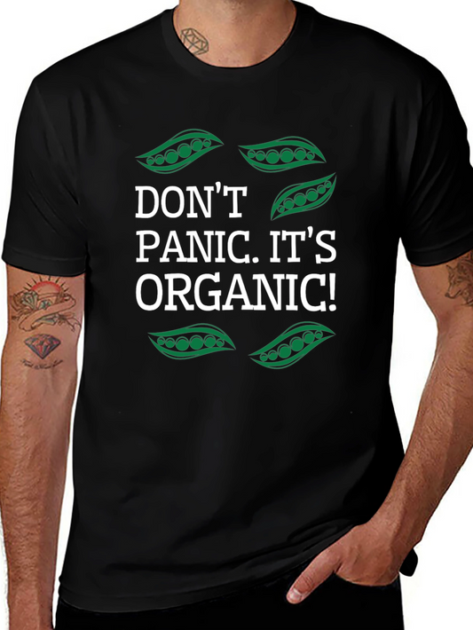 Dont Panic Its Organic Funny Vegan T-Shirt