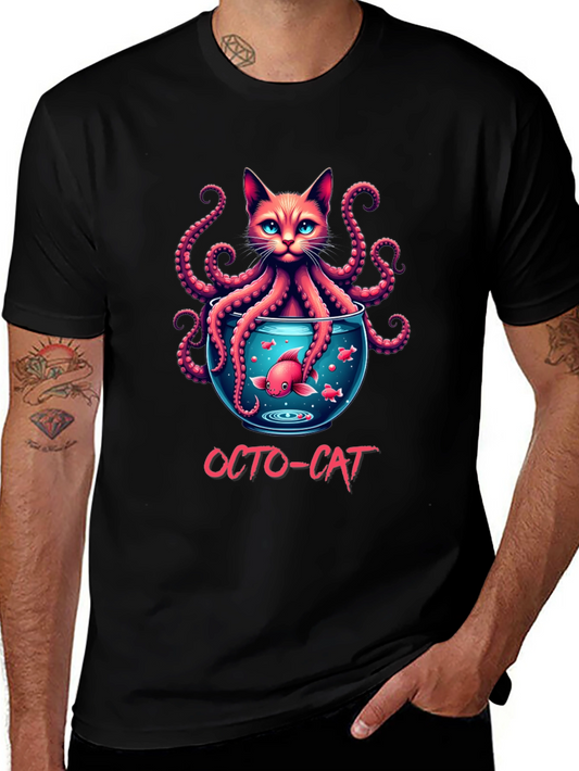 Octo-Cat Graphic T-Shirt - Unique Design