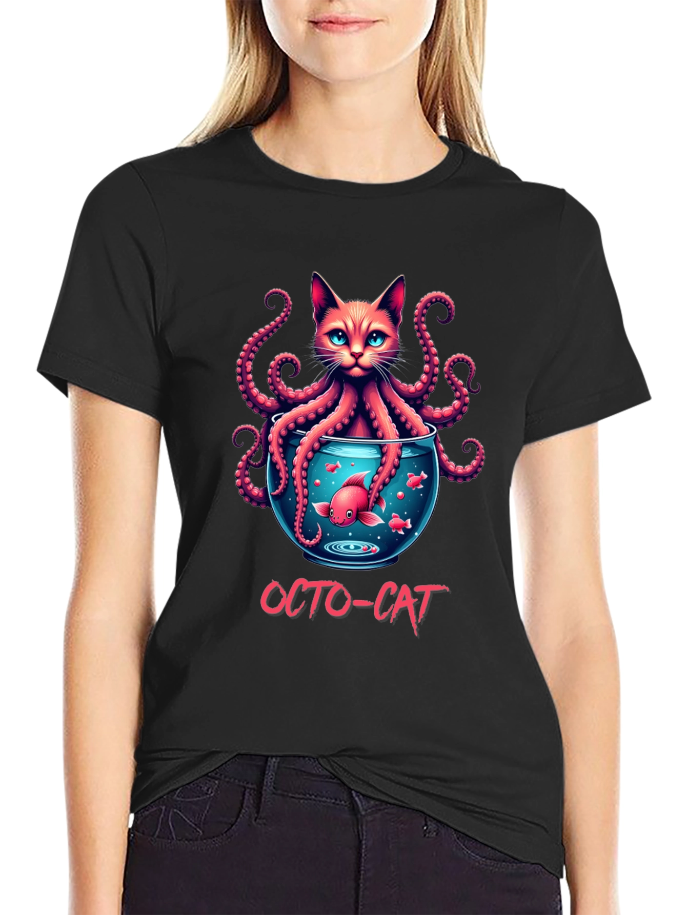 Octo-Cat Graphic T-Shirt - Unique Design
