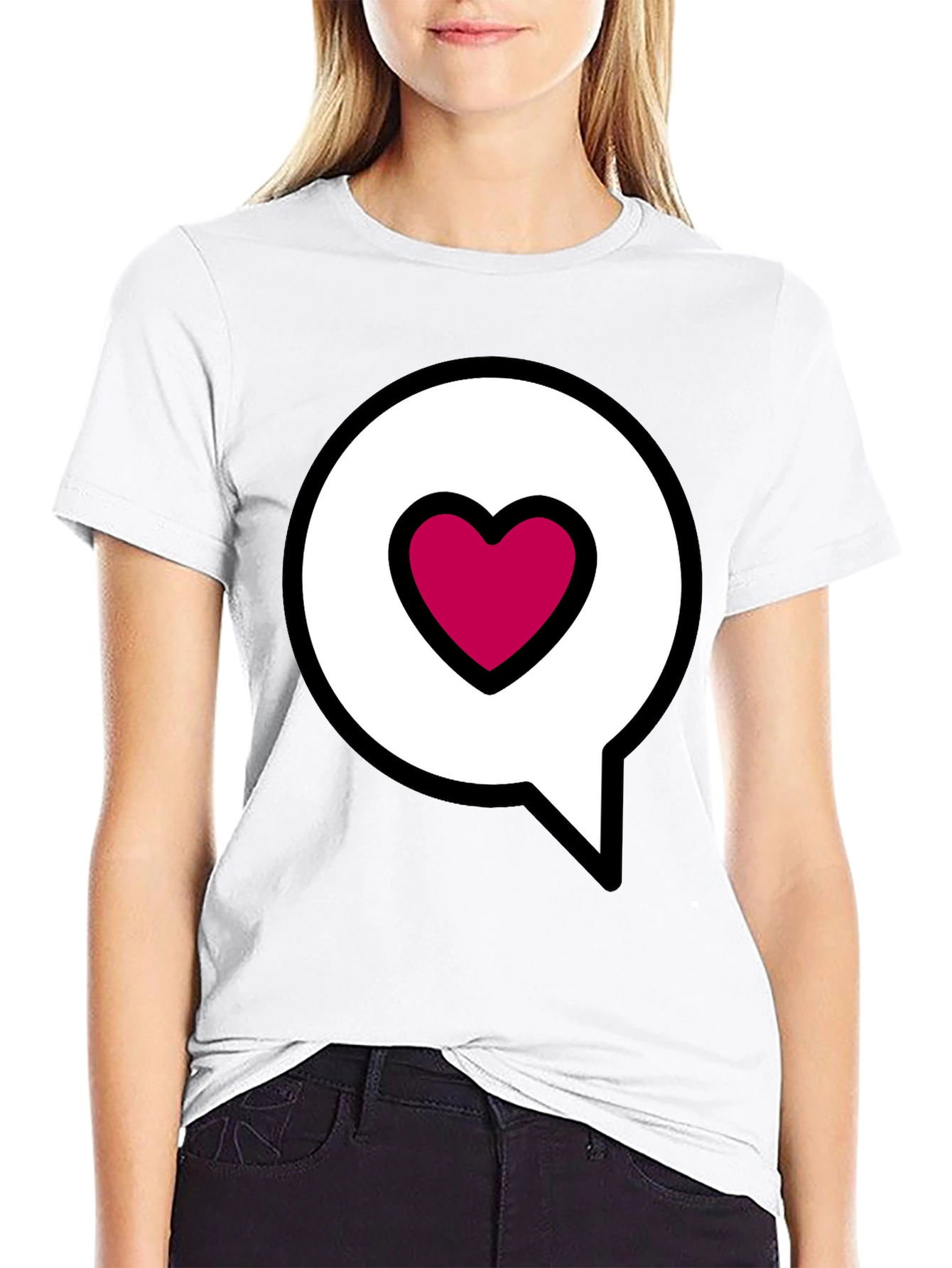 Heart Message Bubble Graphic Tee