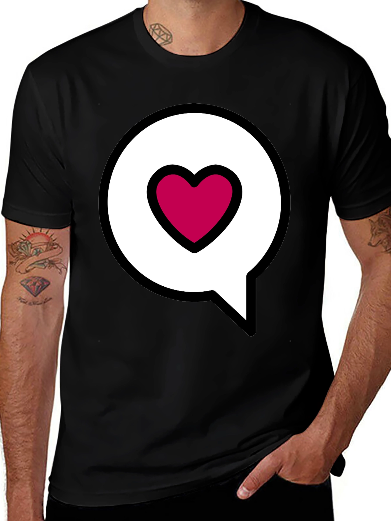 Heart Message Bubble Graphic Tee