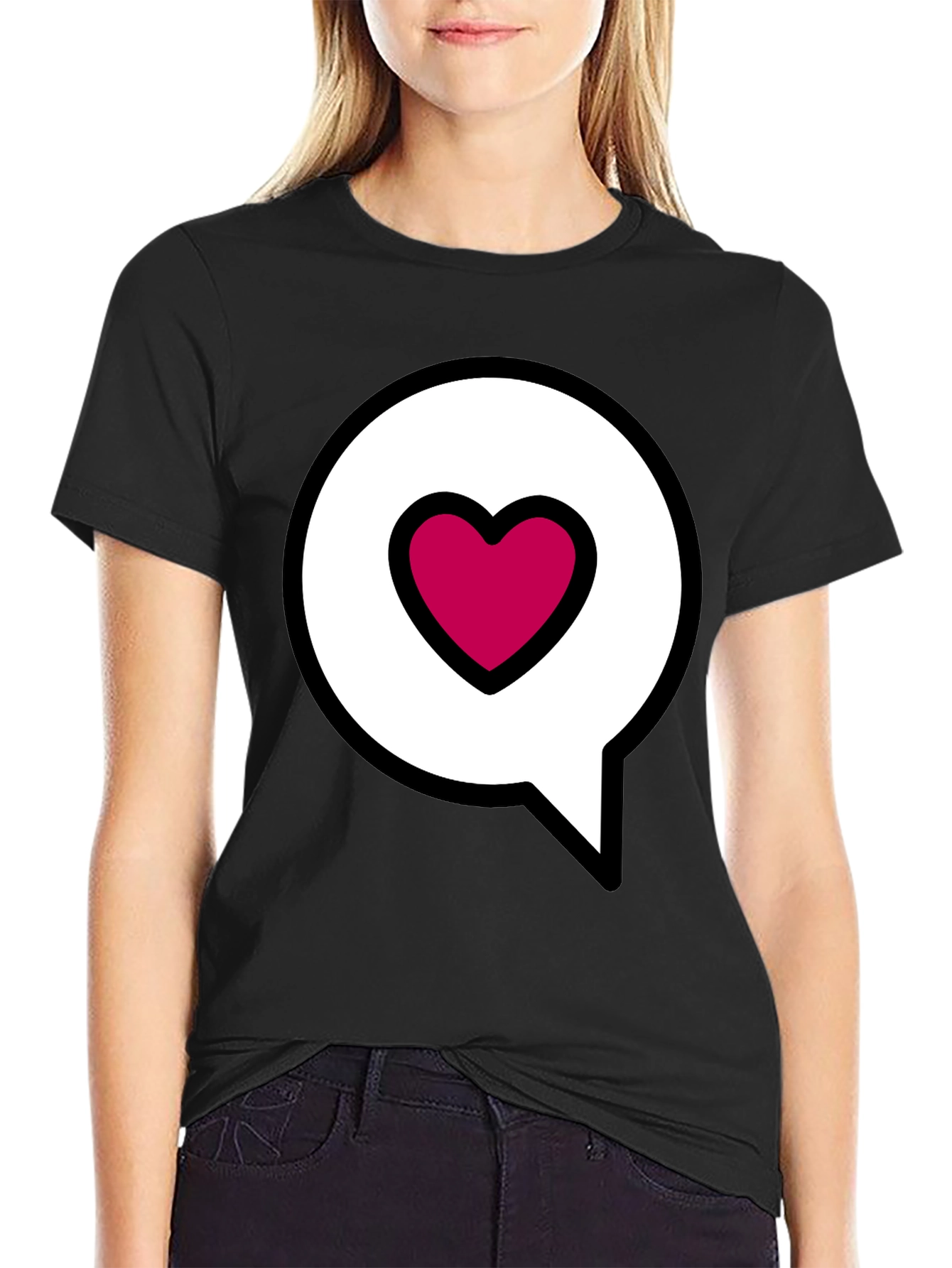 Heart Message Bubble Graphic Tee