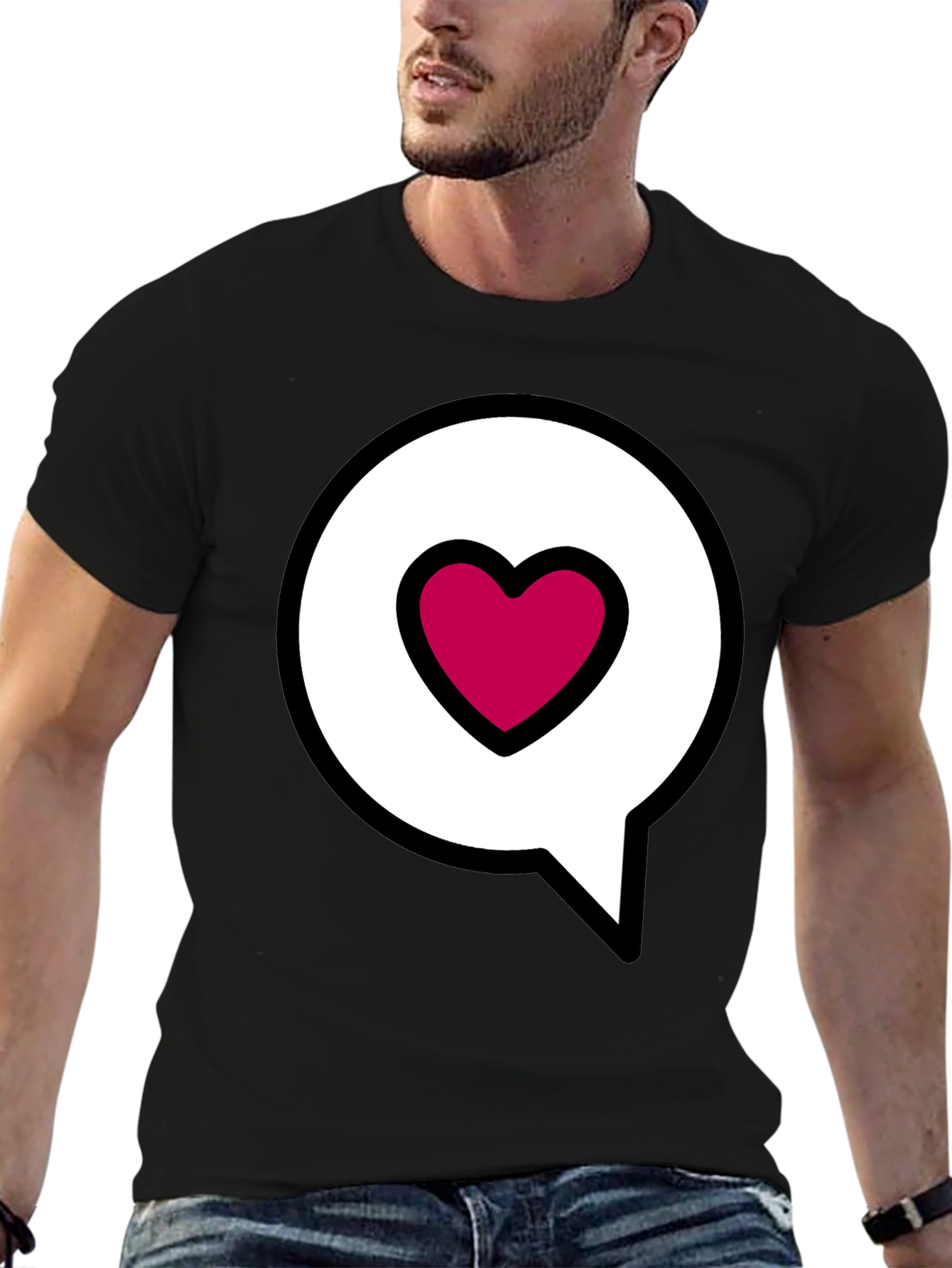 Heart Message Bubble Graphic Tee