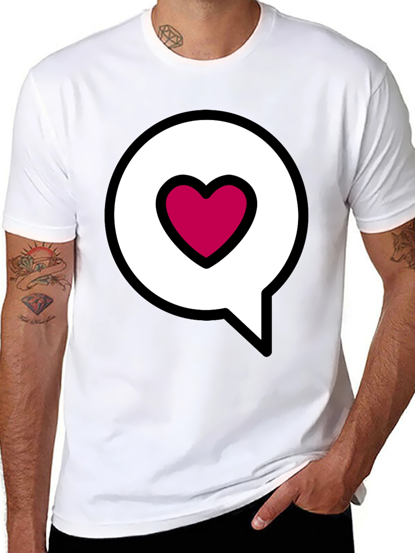 Heart Message Bubble Graphic Tee