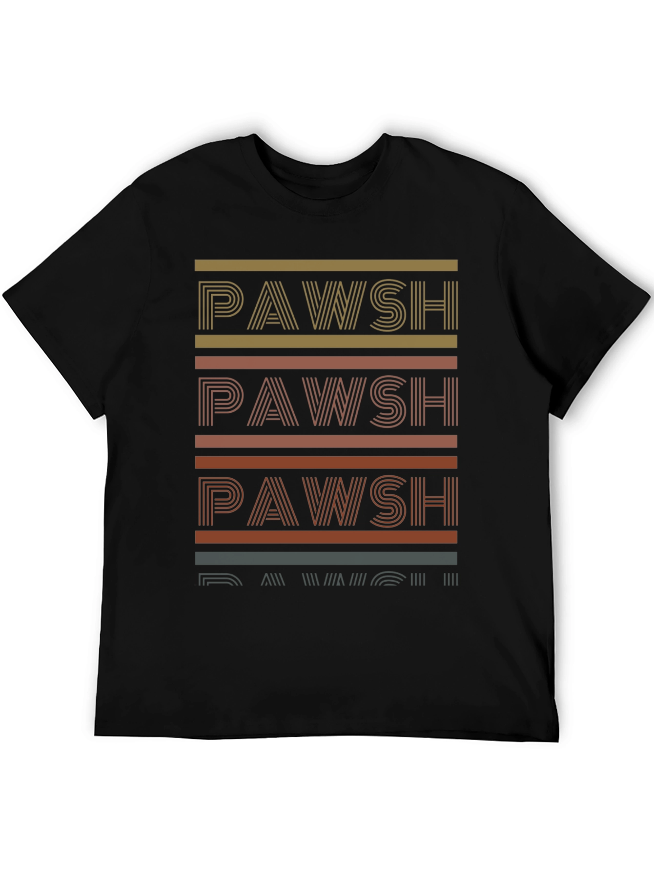 Pawsh Retro Stripe T-Shirt - Trendy Graphic Tee