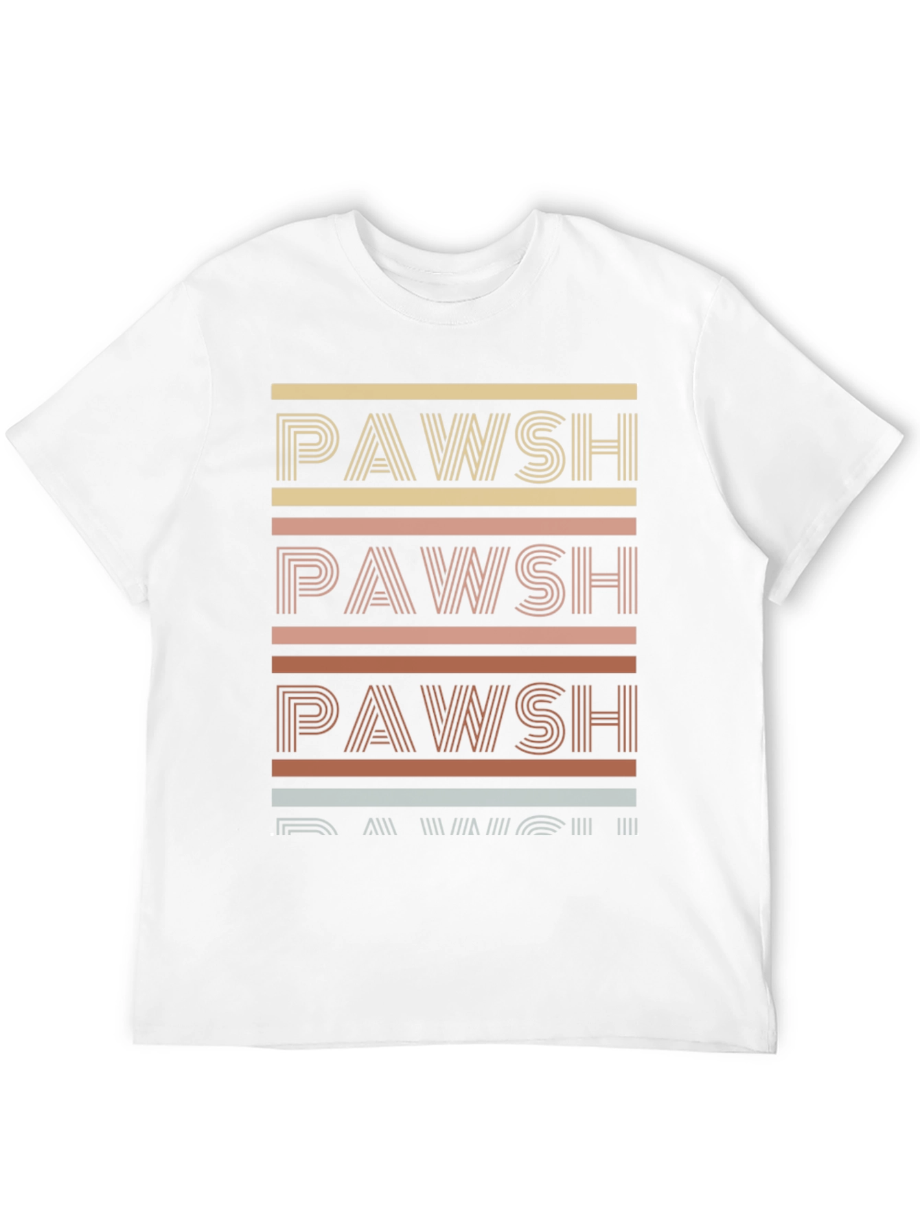 Pawsh Retro Stripe T-Shirt - Trendy Graphic Tee