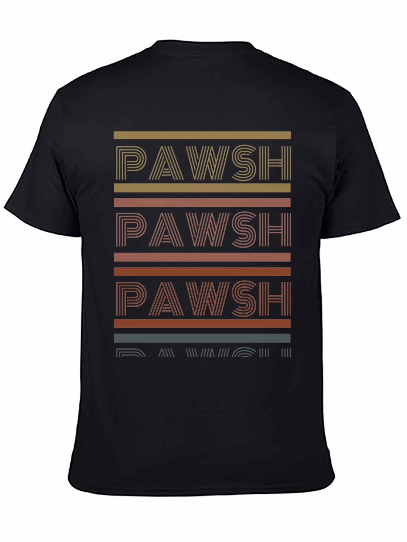 Pawsh Retro Stripe T-Shirt - Trendy Graphic Tee