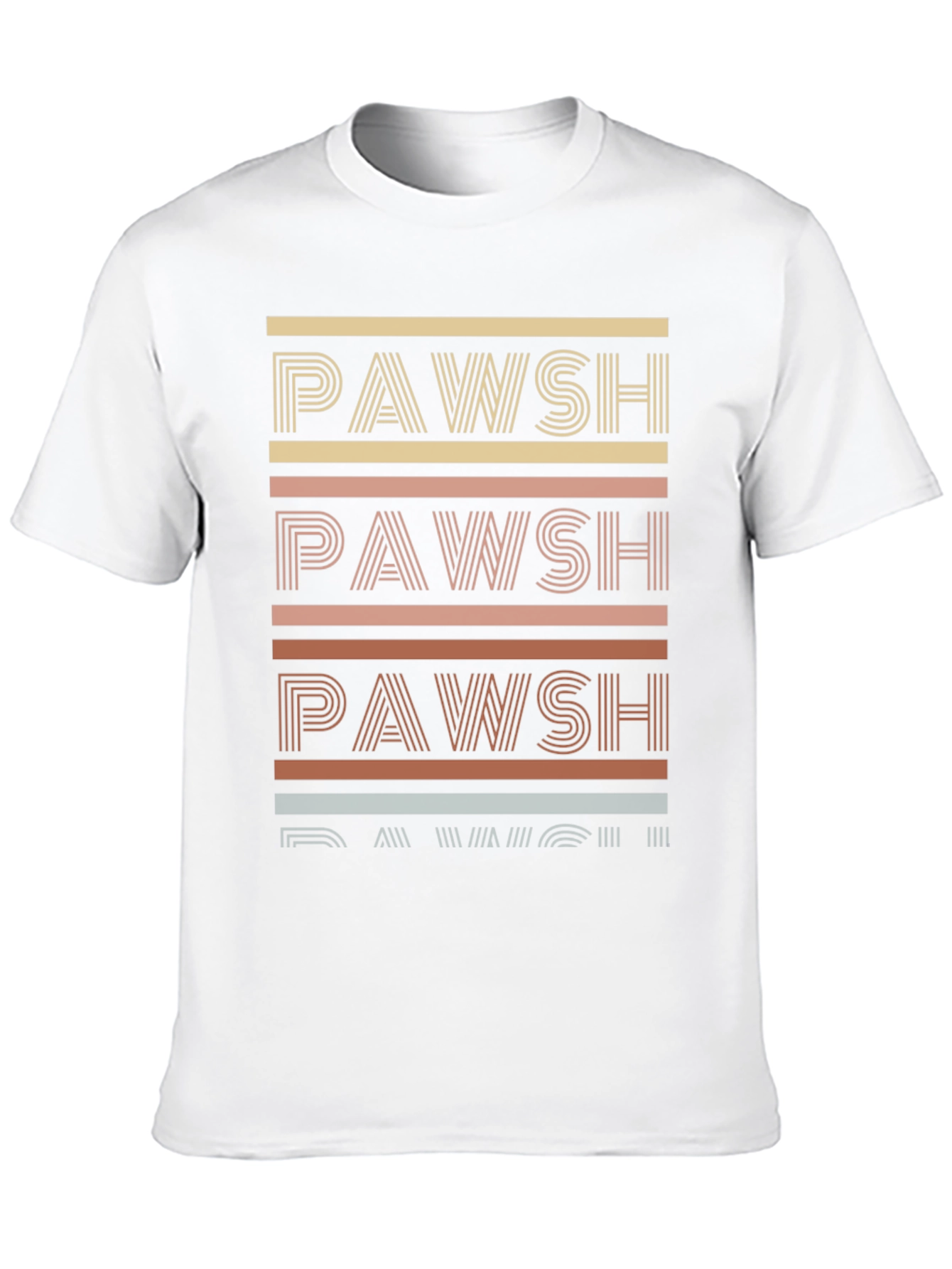 Pawsh Retro Stripe T-Shirt - Trendy Graphic Tee