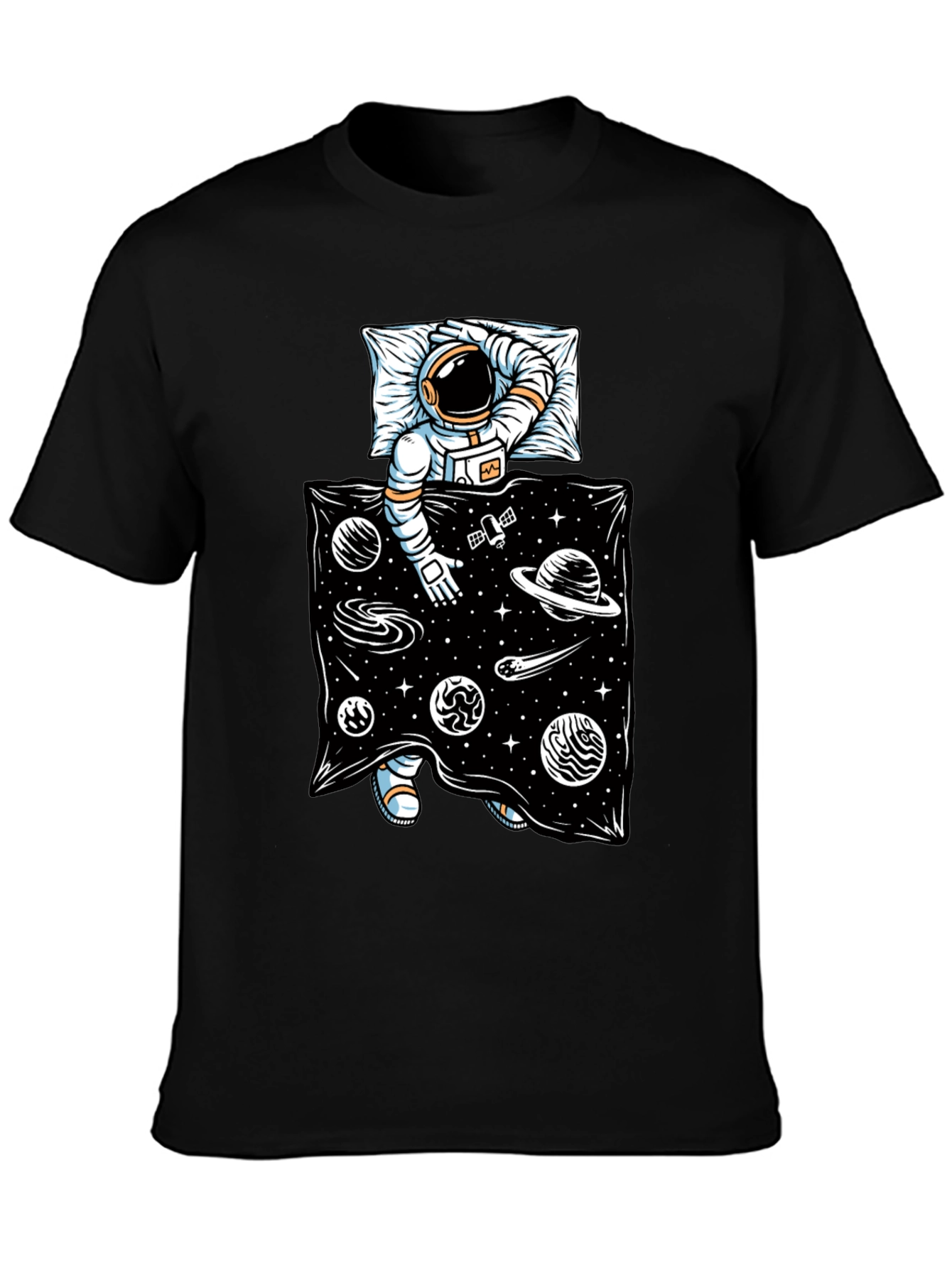 Astronaut in Space Bed T-Shirt - Relax in Style!