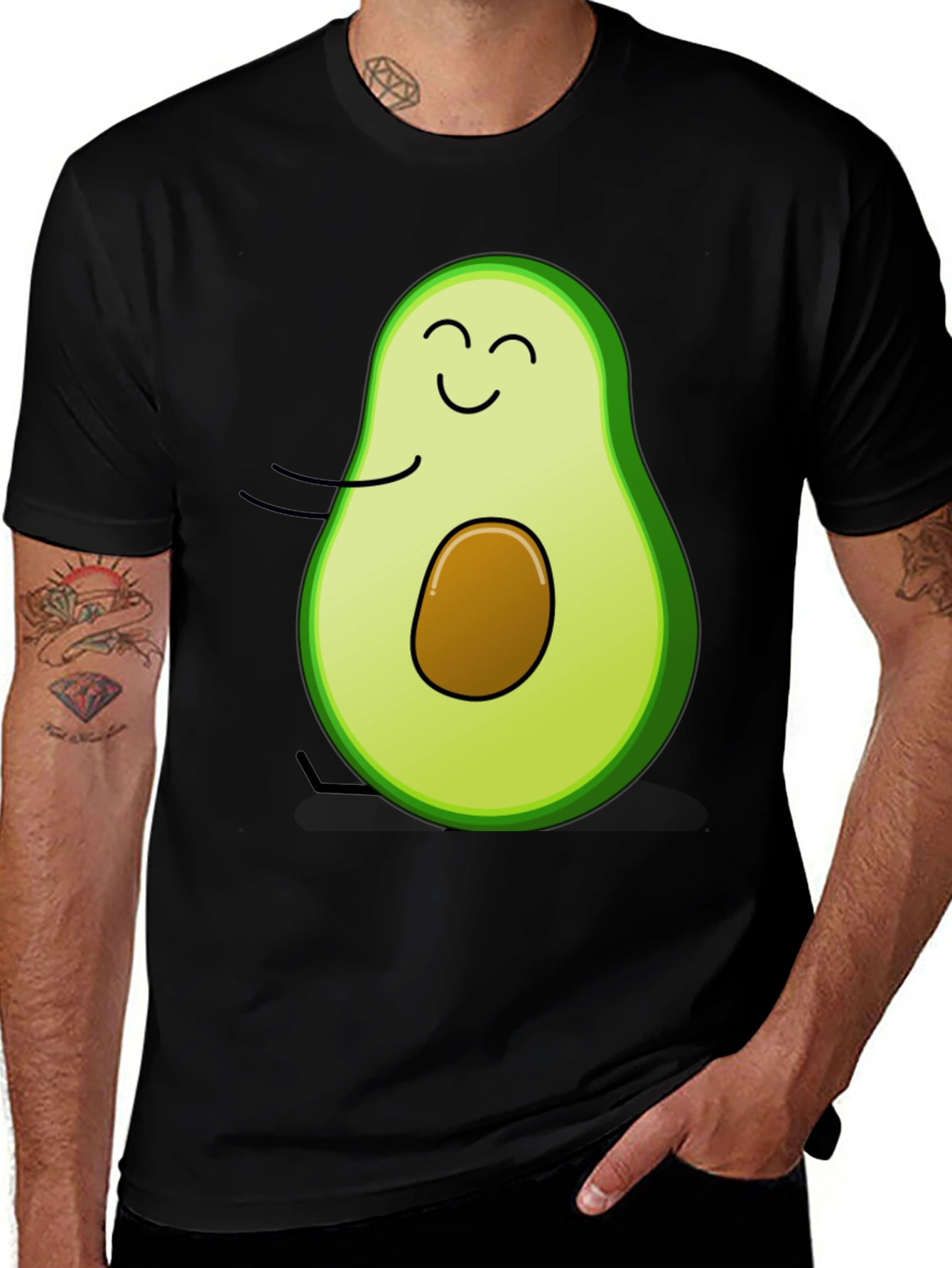 Avocado Graphic Print T-Shirt - Cute Foodie Tee