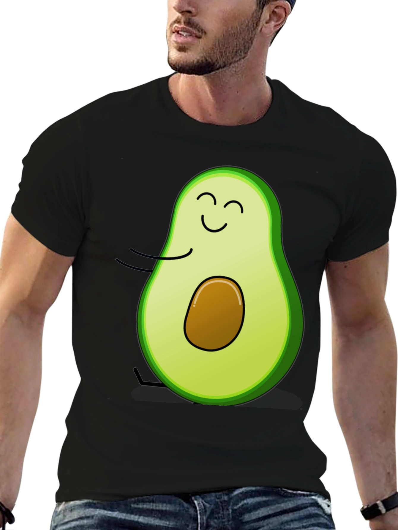 Avocado Graphic Print T-Shirt - Cute Foodie Tee