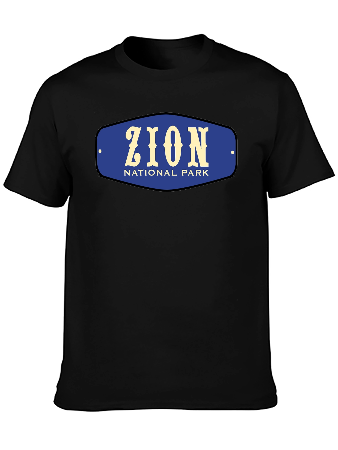 Zion National Park Black Graphic Tee