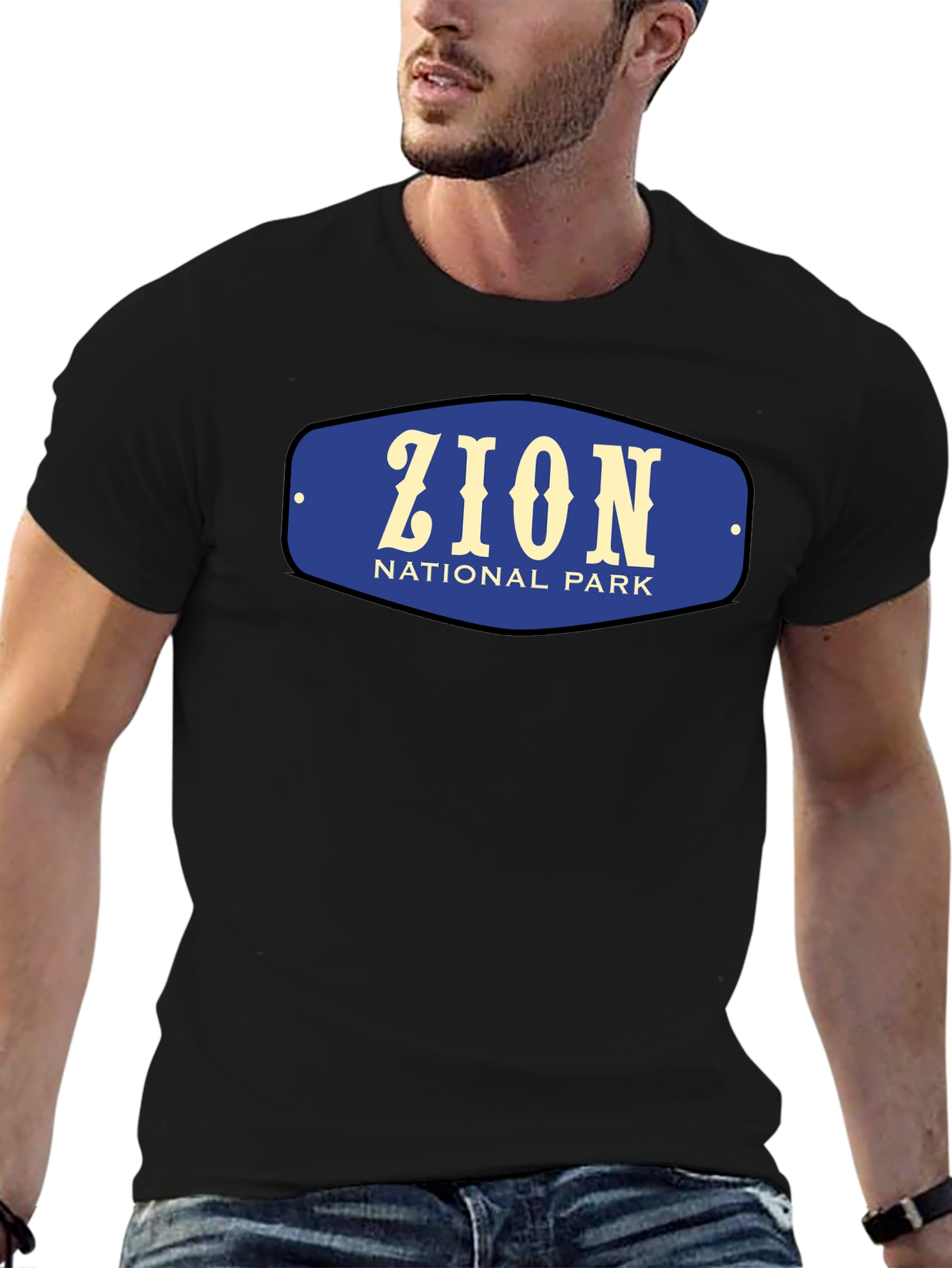 Zion National Park Black Graphic Tee