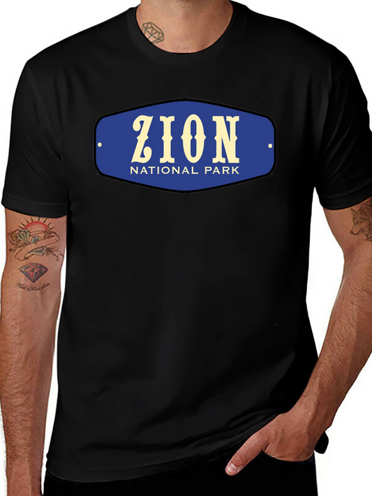 Zion National Park Black Graphic Tee